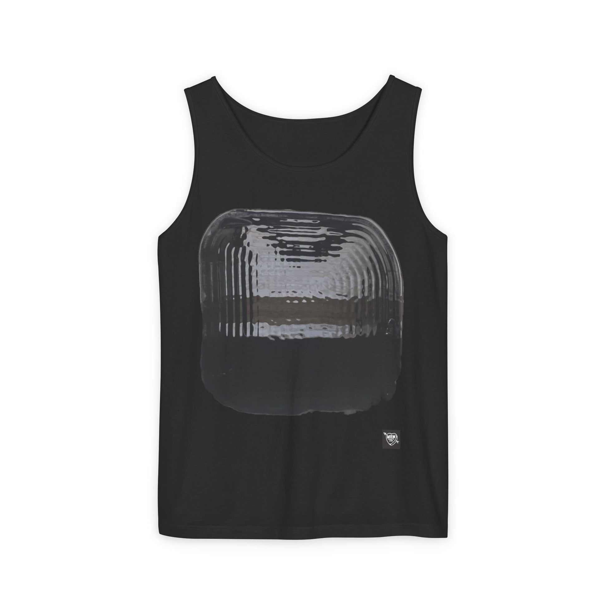 Abstract Ink Square - Tank Top — Minimalist Monochrome Graphic