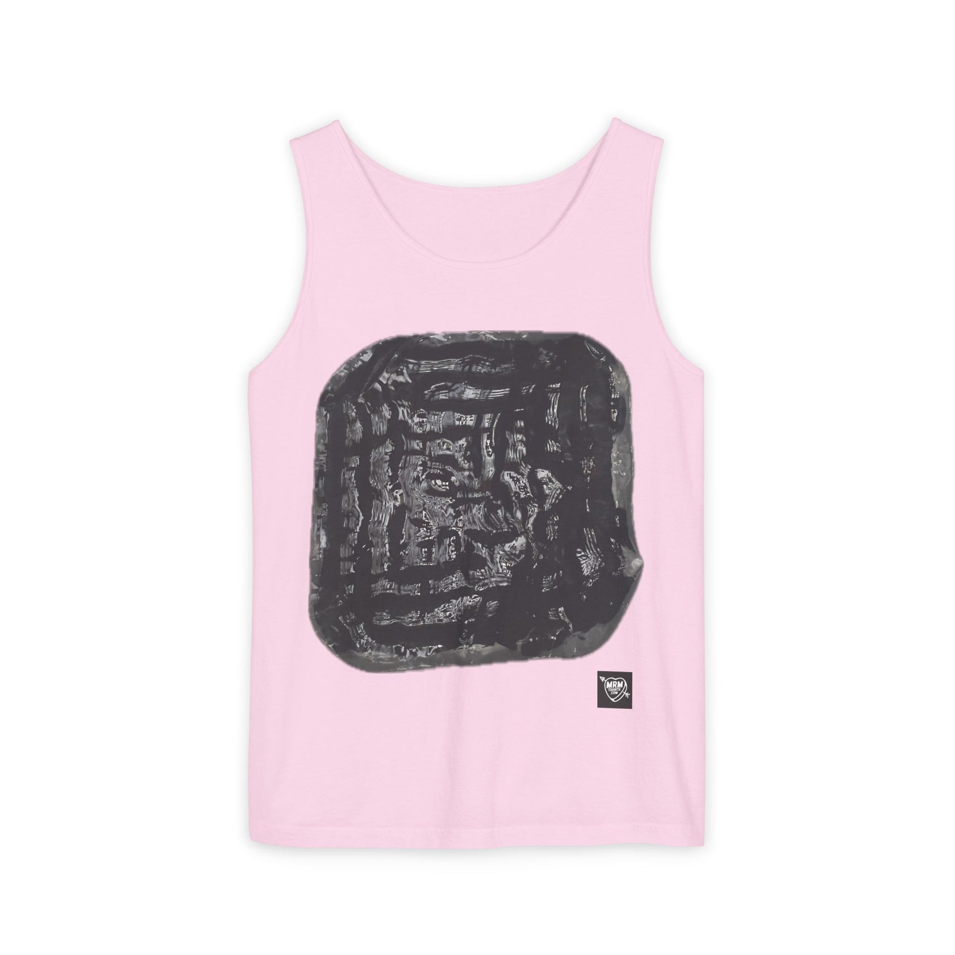 Abstract Ink Square Tank Top — Minimalist Black Art Print
