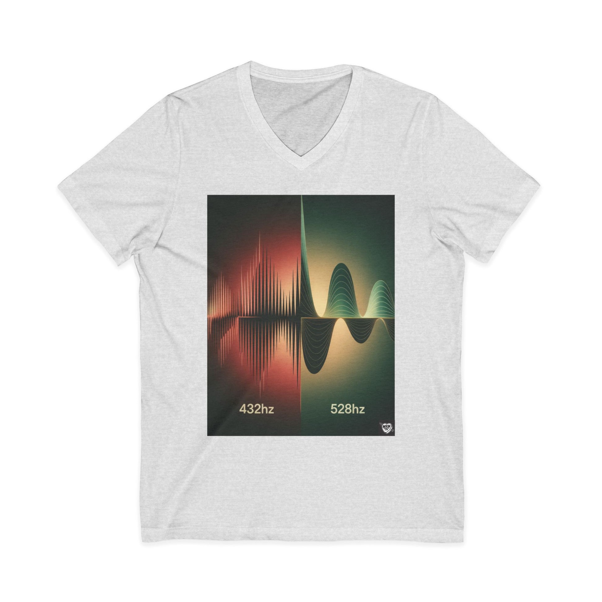432 Hz vs 528 Hz Sound Frequency Graphic - V‑Neck