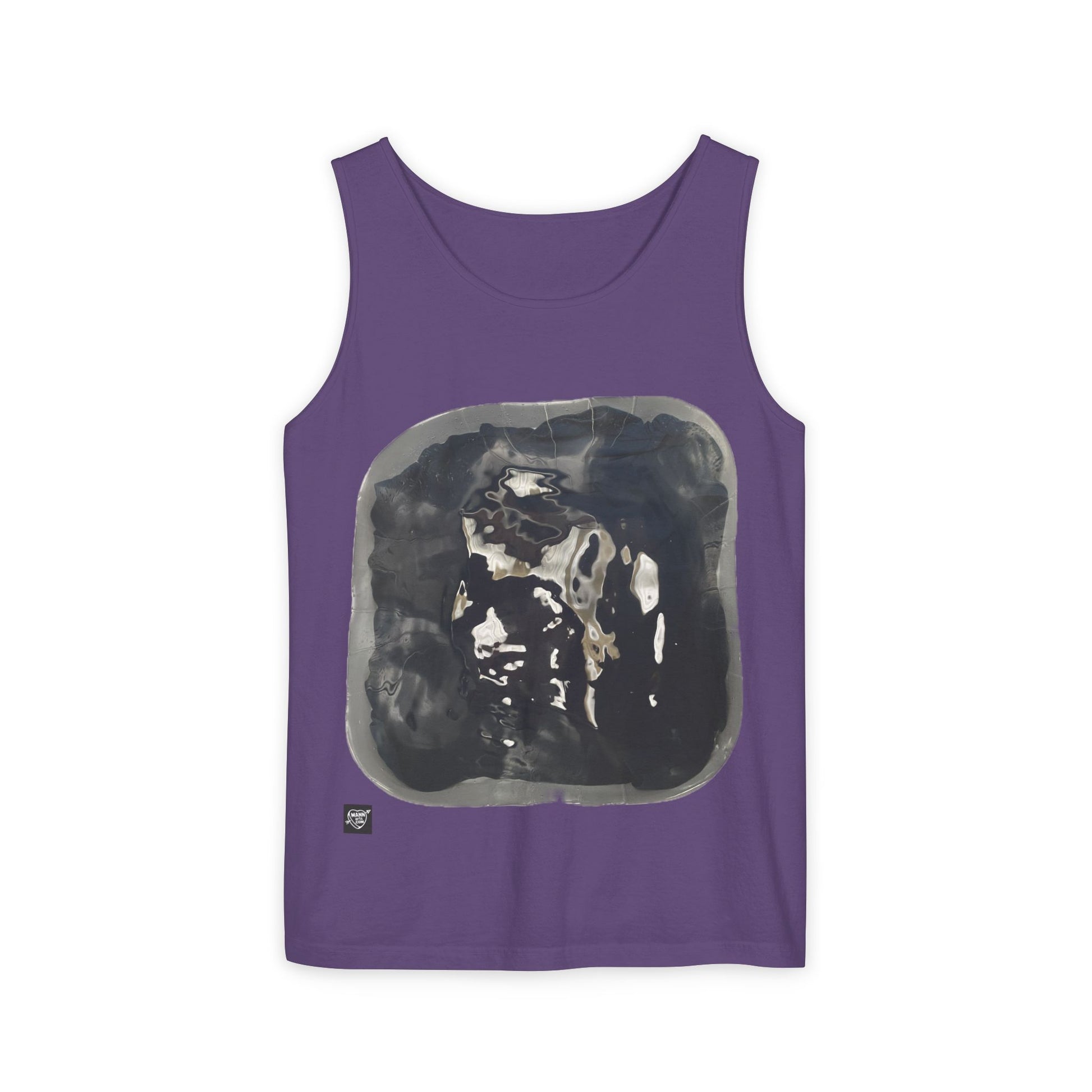 Abstract Noir Art Tank Top — Monochrome Ink Portrait Graphic