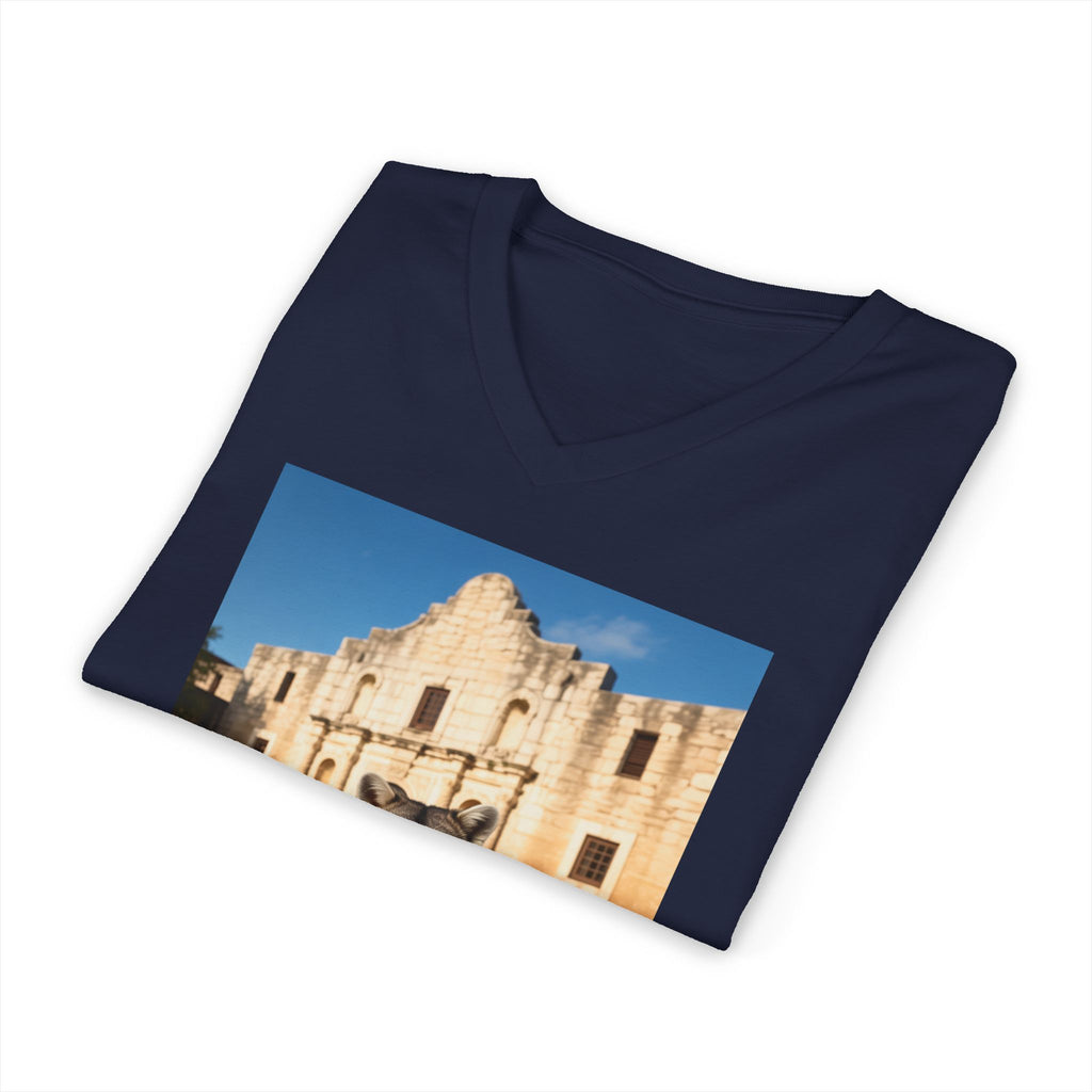 Raccoon at the Alamo - V-Neck