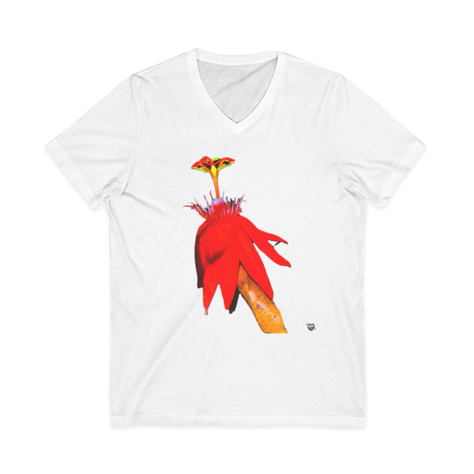 Red Passion Flower - V-Neck