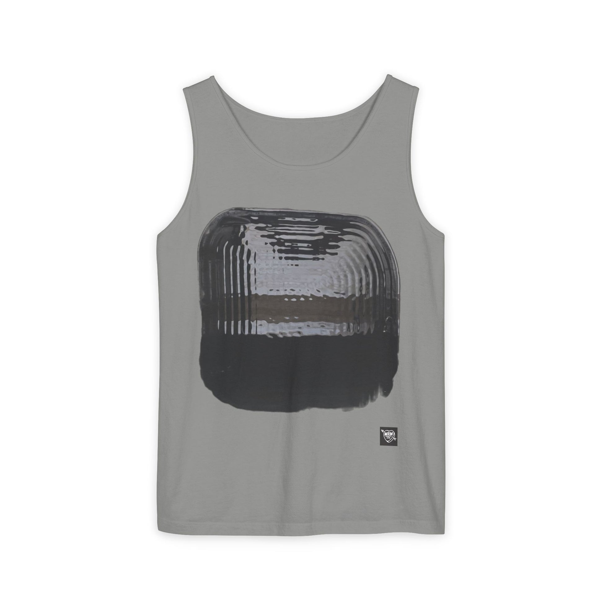 Abstract Ink Square - Tank Top — Minimalist Monochrome Graphic