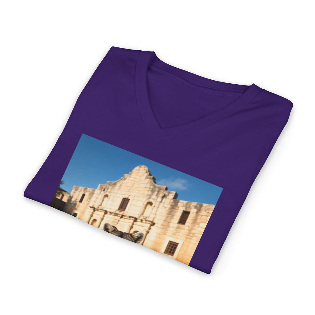 Raccoon at the Alamo - V-Neck