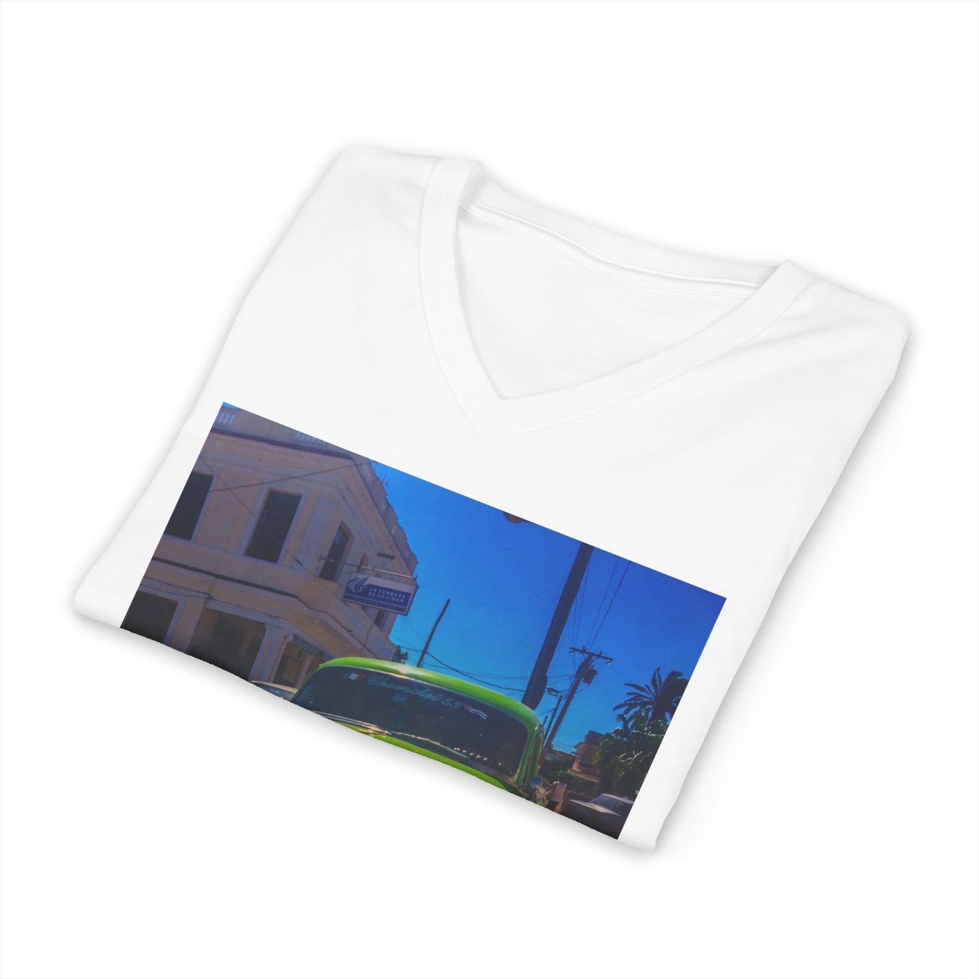 Vintage Green Classic Car - V-Neck Tee