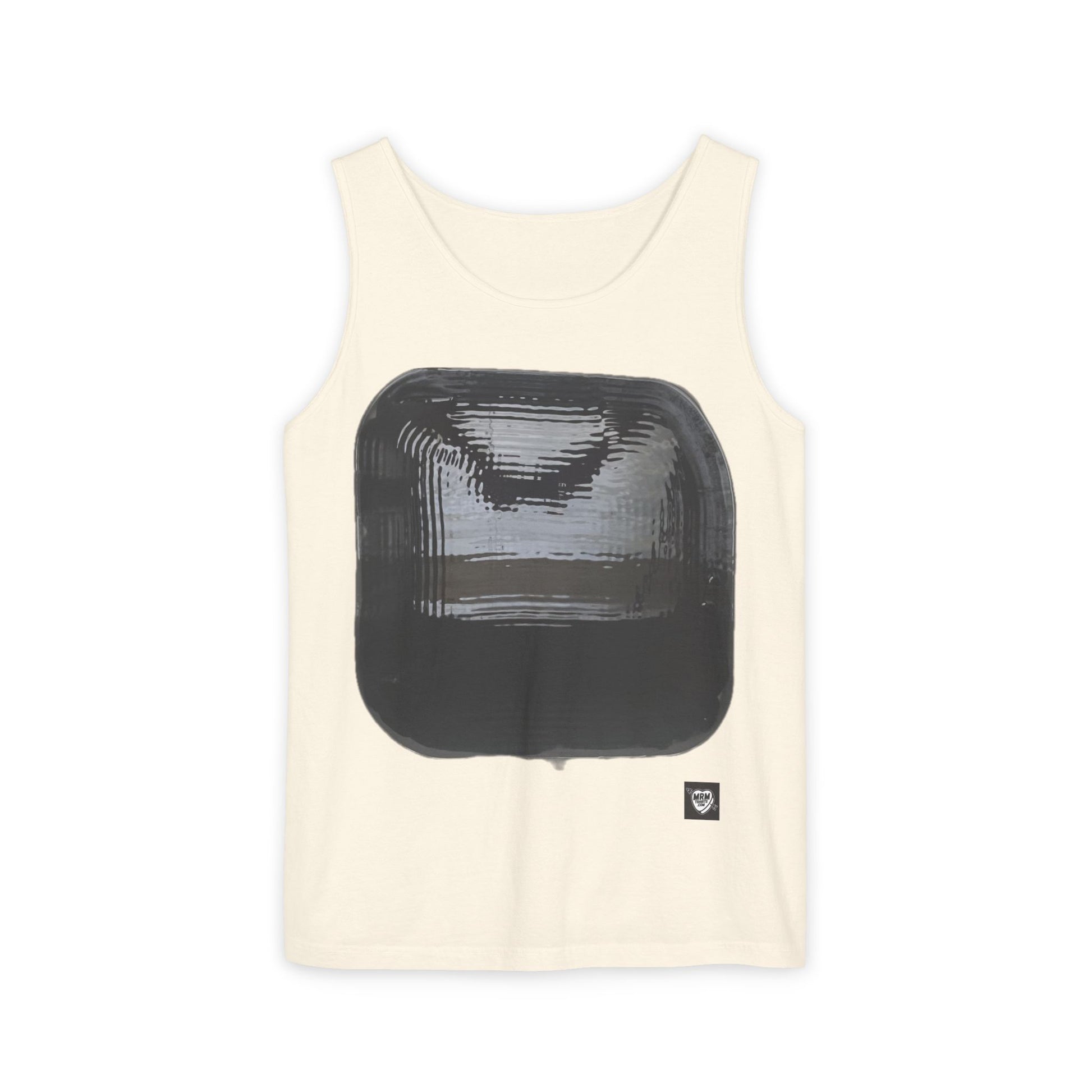 Abstract Black Square - Tank Top — Minimalist Graphic Art Tee