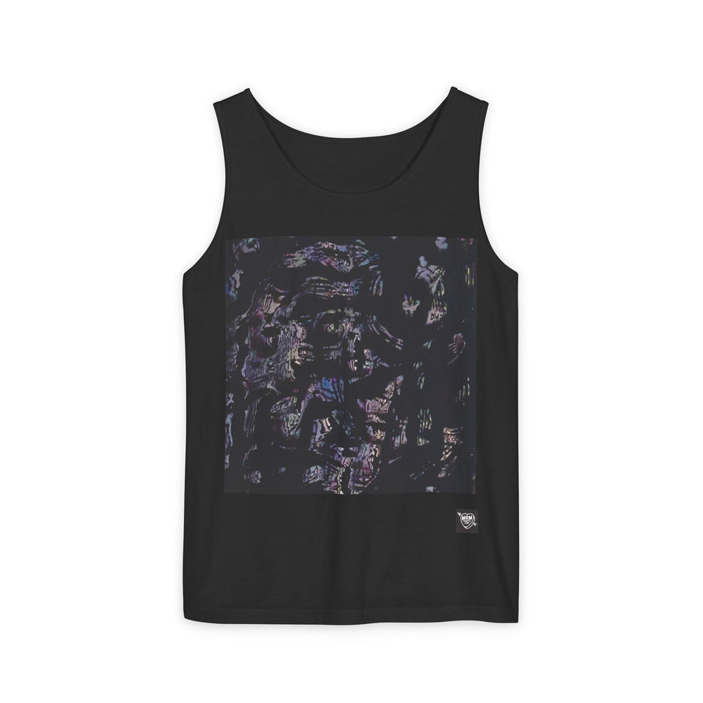 Abstract Nightscape Tank Top — Dark Marble Graphic Vest