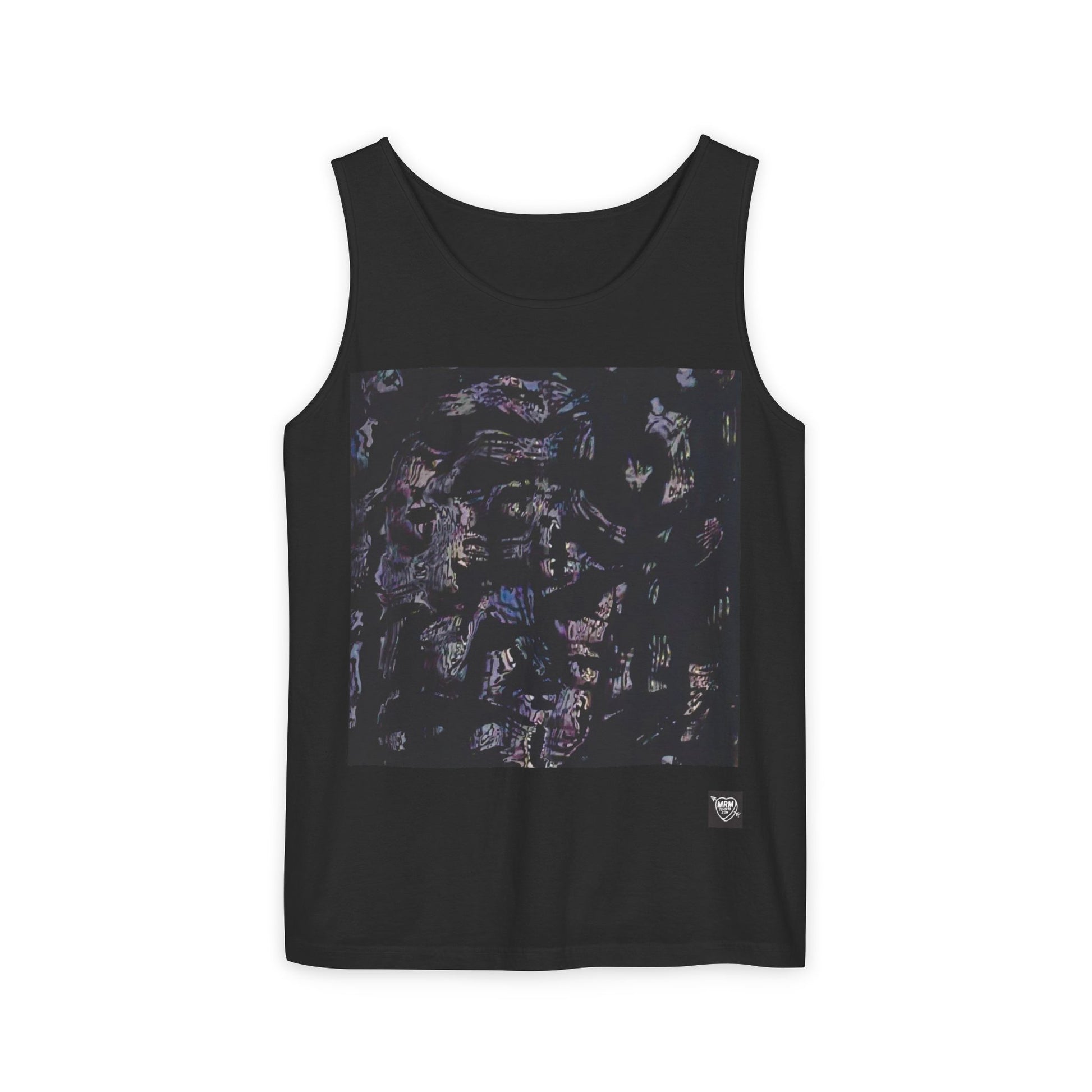 Abstract Nightscape Tank Top — Dark Marble Graphic Vest
