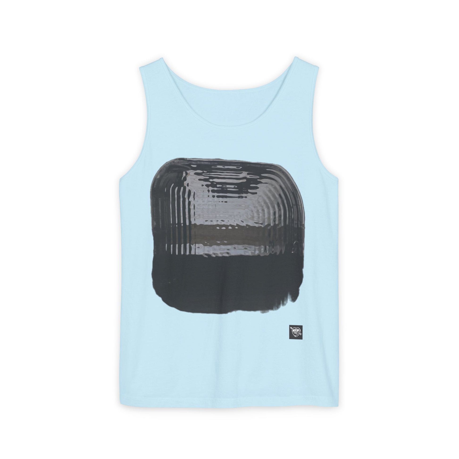 Abstract Ink Square - Tank Top — Minimalist Monochrome Graphic