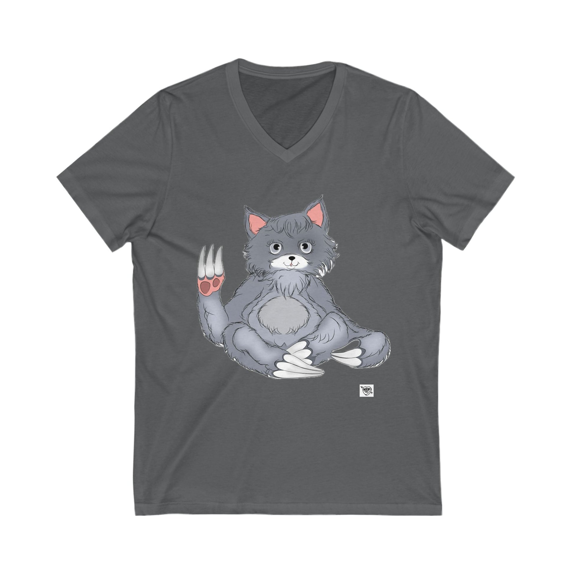 Three toad kitty slothWhimsical -  V-Neck