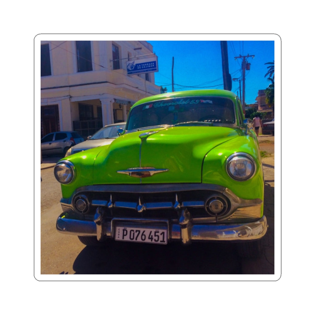 Retro Cuba Classic Green Vintage Car - Sticker