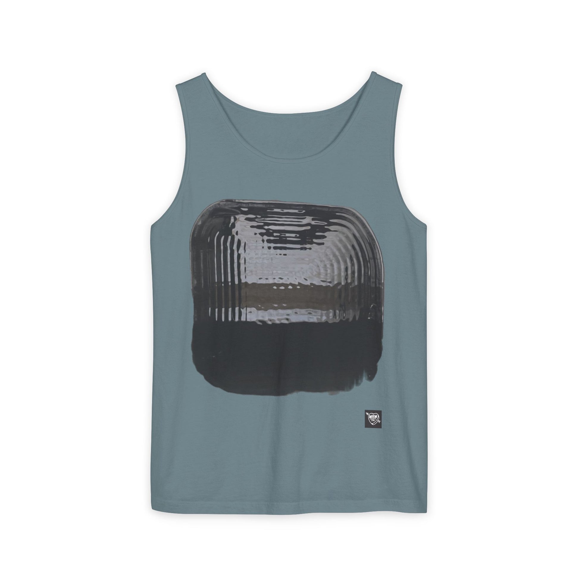 Abstract Ink Square - Tank Top — Minimalist Monochrome Graphic