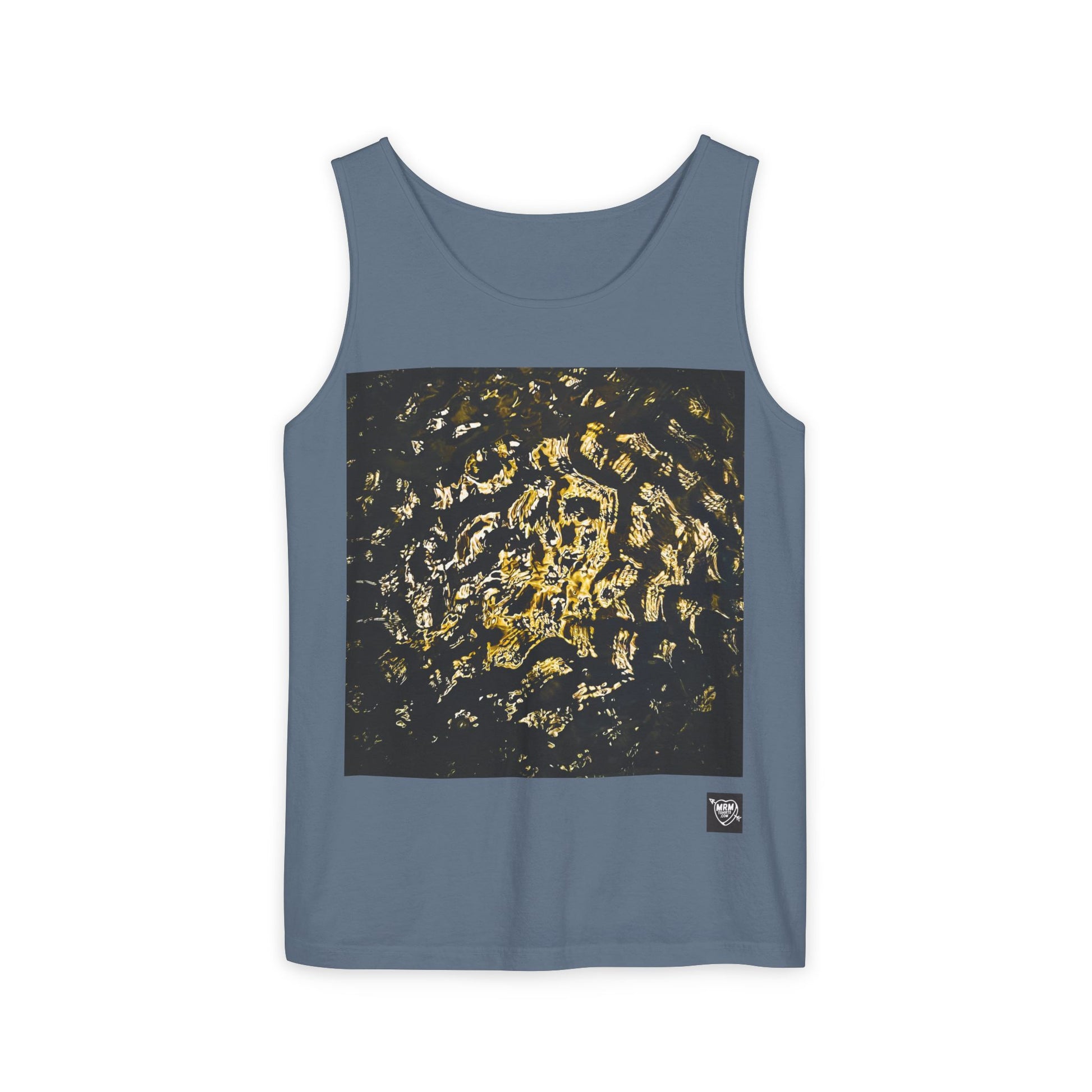 Abstract Gold Leopard Print Tank Top