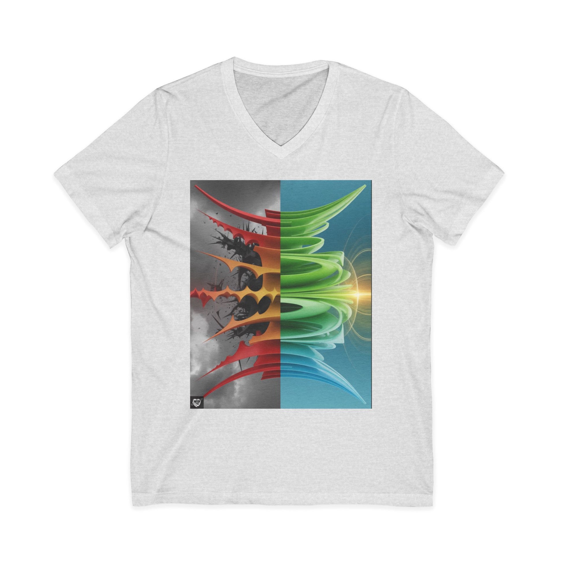 Split Frequency Abstract Soundwave - 2 -  V-Neck