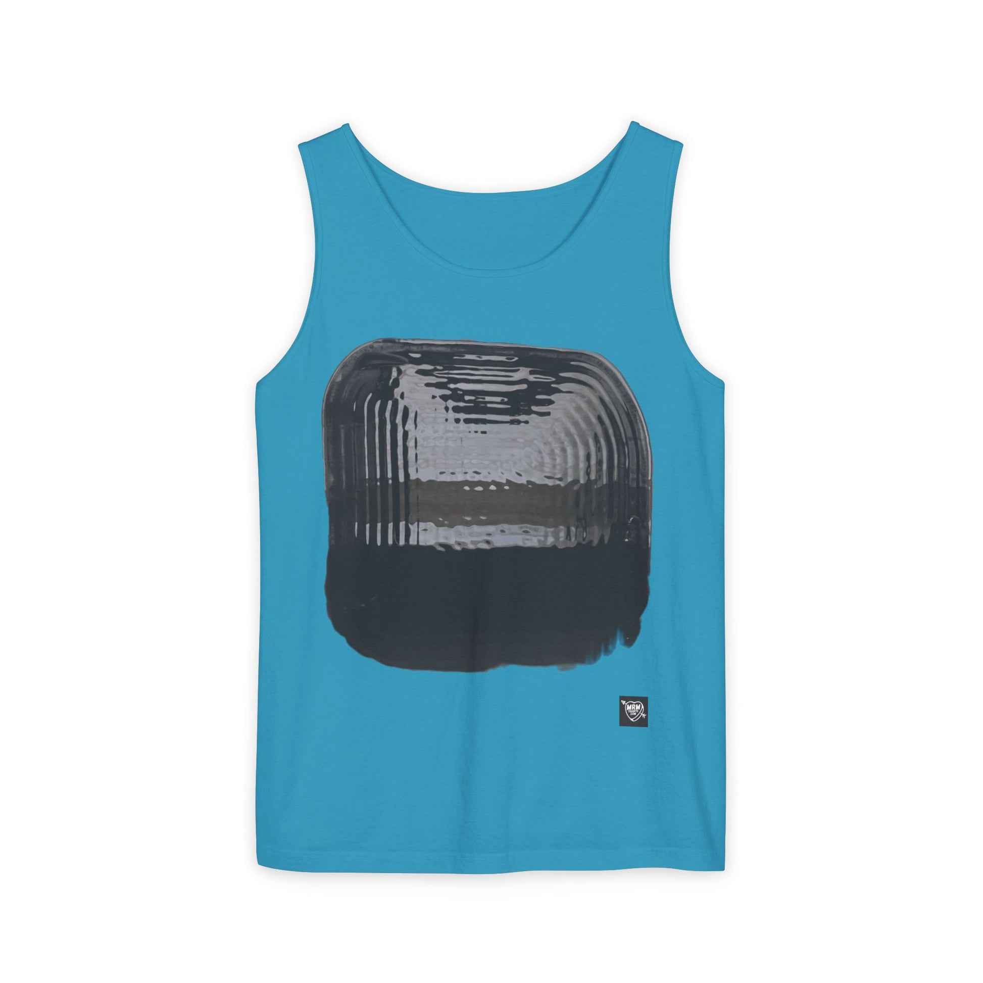 Abstract Ink Square - Tank Top — Minimalist Monochrome Graphic