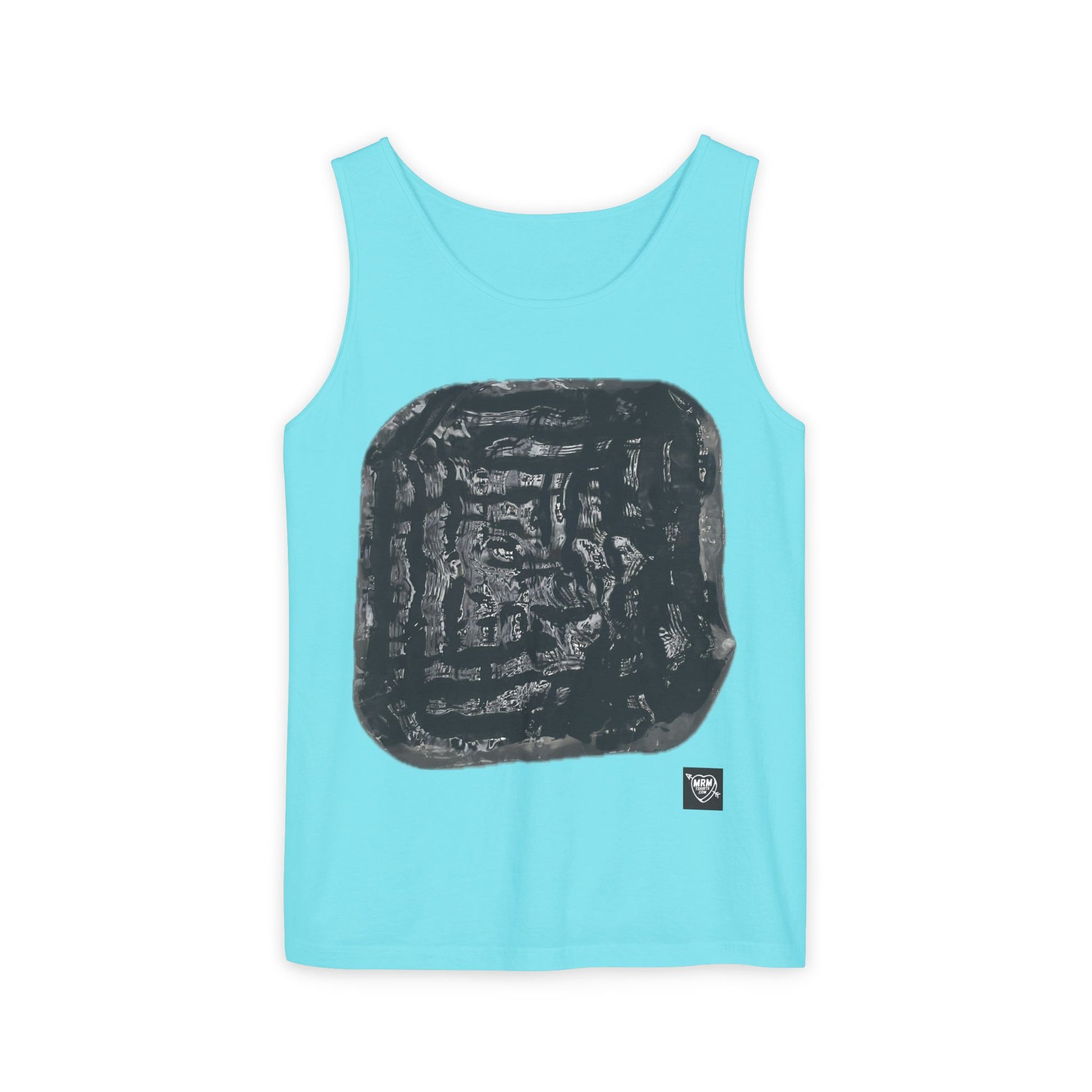 Abstract Ink Square Tank Top — Minimalist Black Art Print