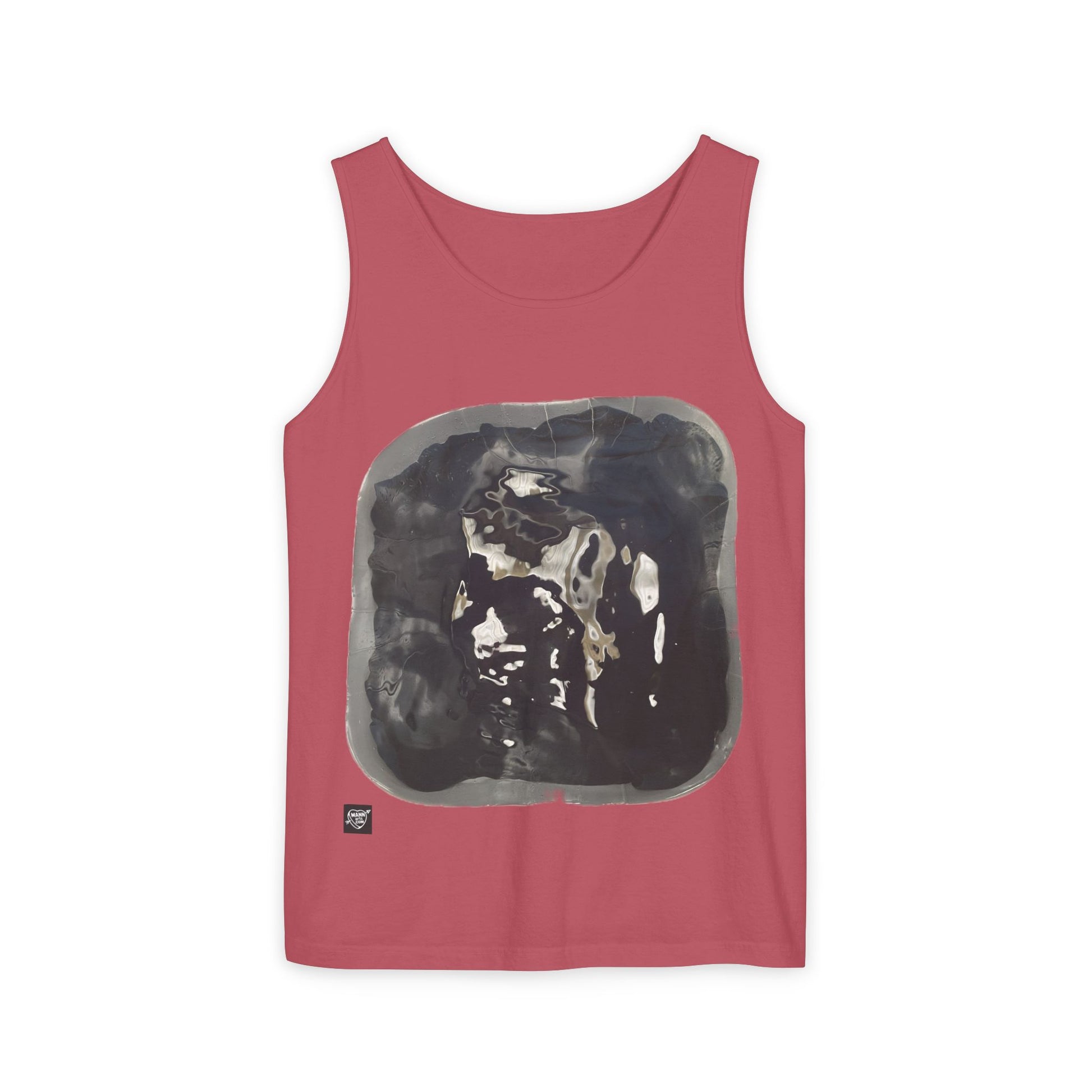 Abstract Noir Art Tank Top — Monochrome Ink Portrait Graphic