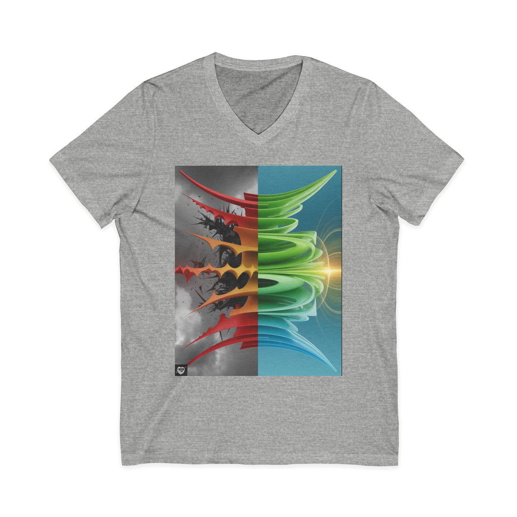 Split Frequency Abstract Soundwave - 2 -  V-Neck