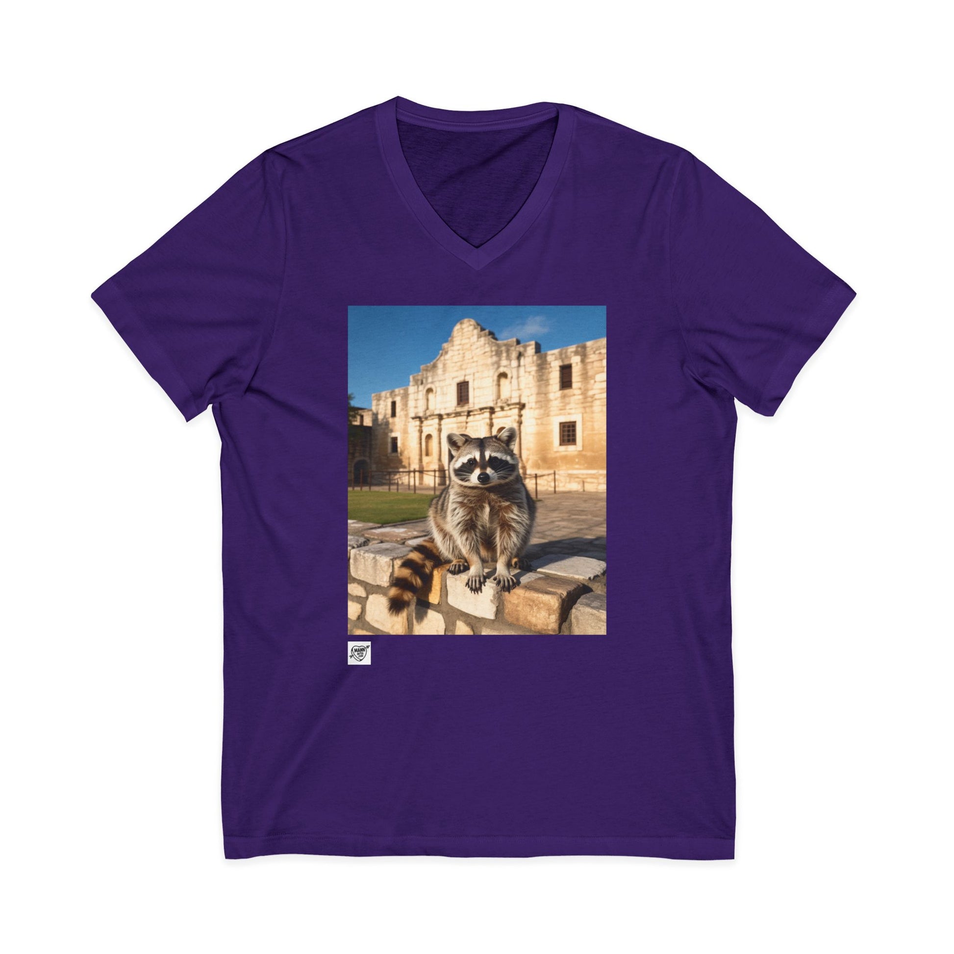 Raccoon at the Alamo - V-Neck