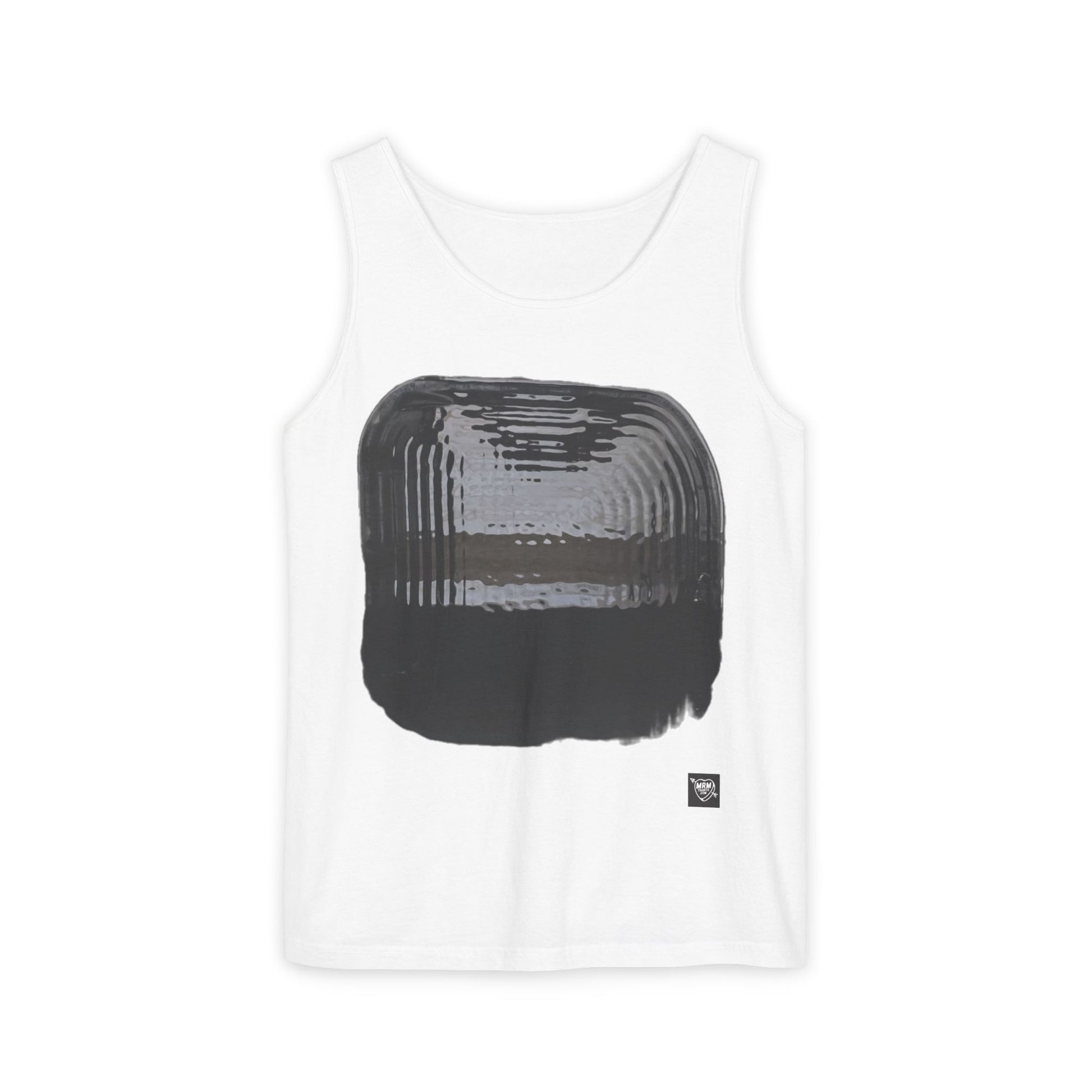 Abstract Ink Square - Tank Top — Minimalist Monochrome Graphic
