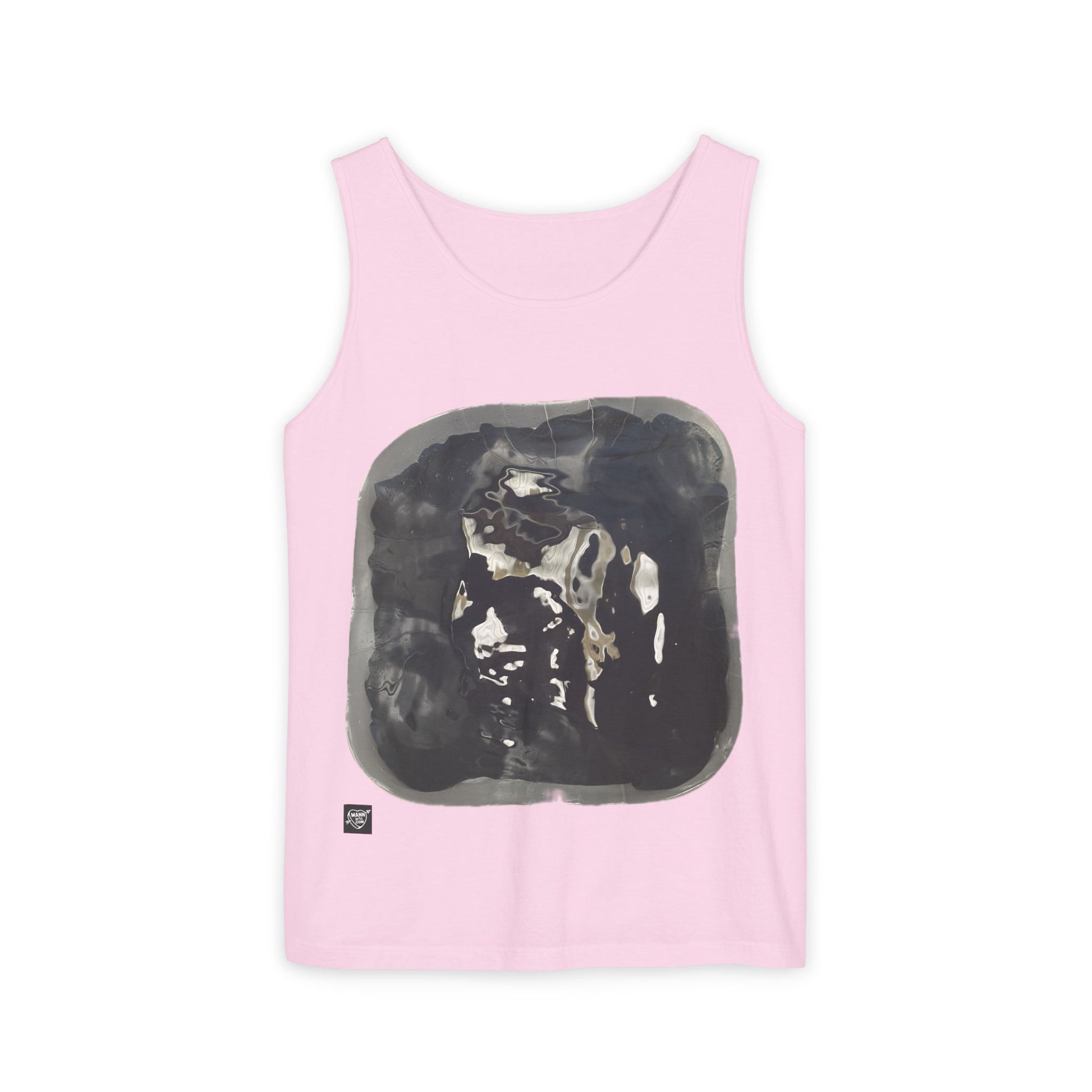 Abstract Noir Art Tank Top — Monochrome Ink Portrait Graphic