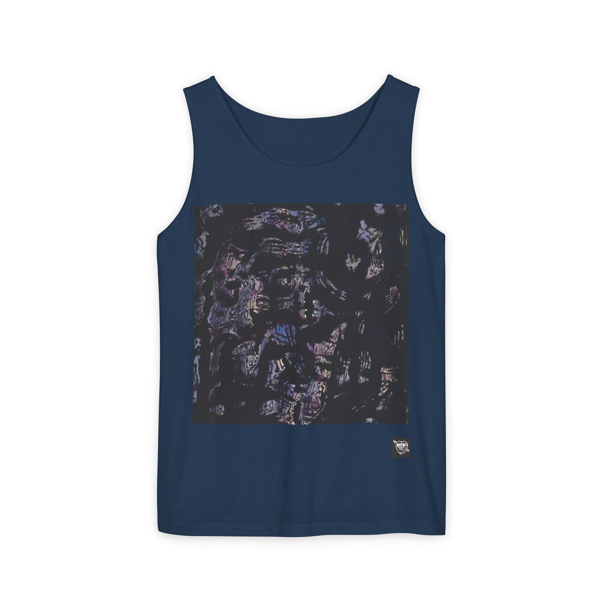 Abstract Nightscape Tank Top — Dark Marble Graphic Vest