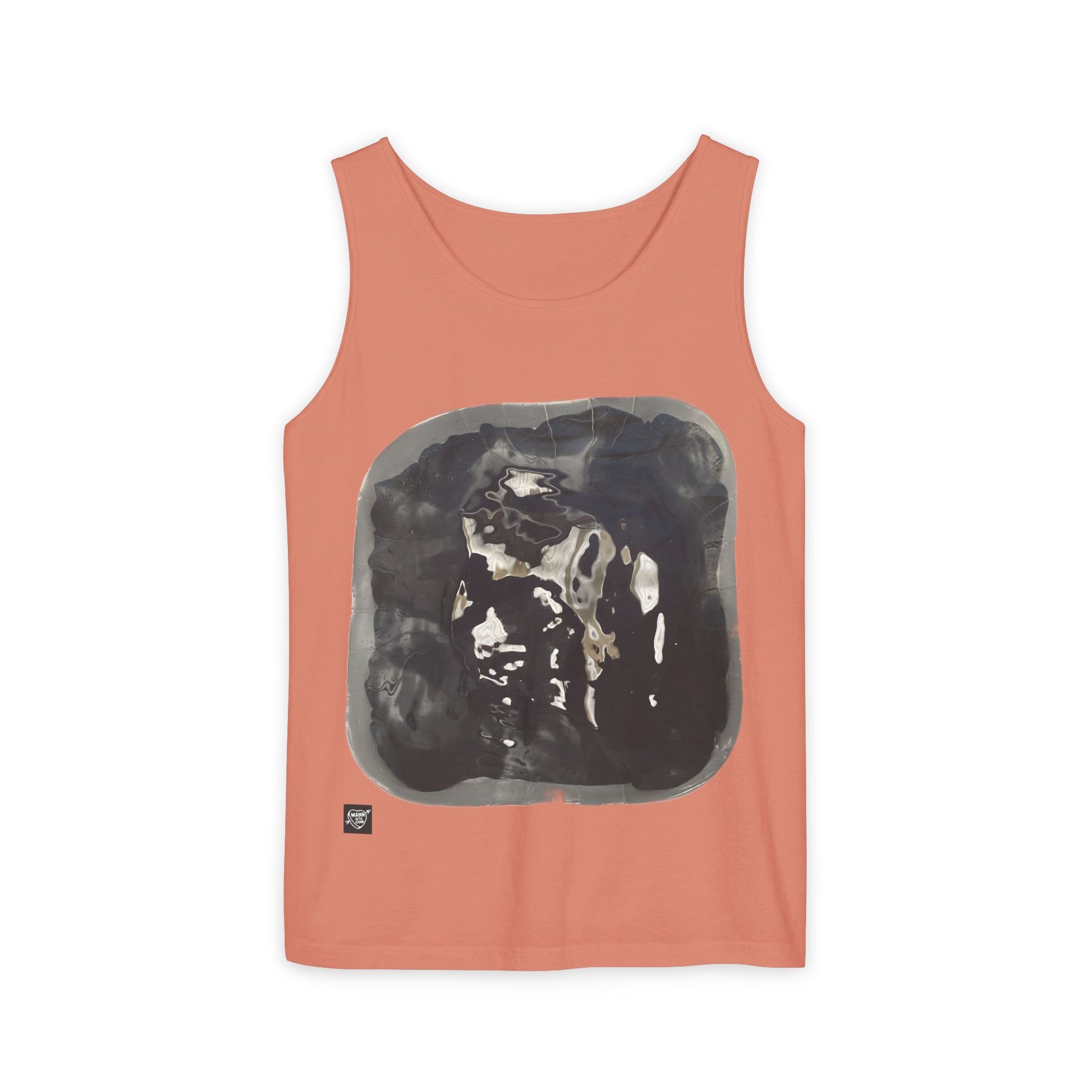 Abstract Noir Art Tank Top — Monochrome Ink Portrait Graphic