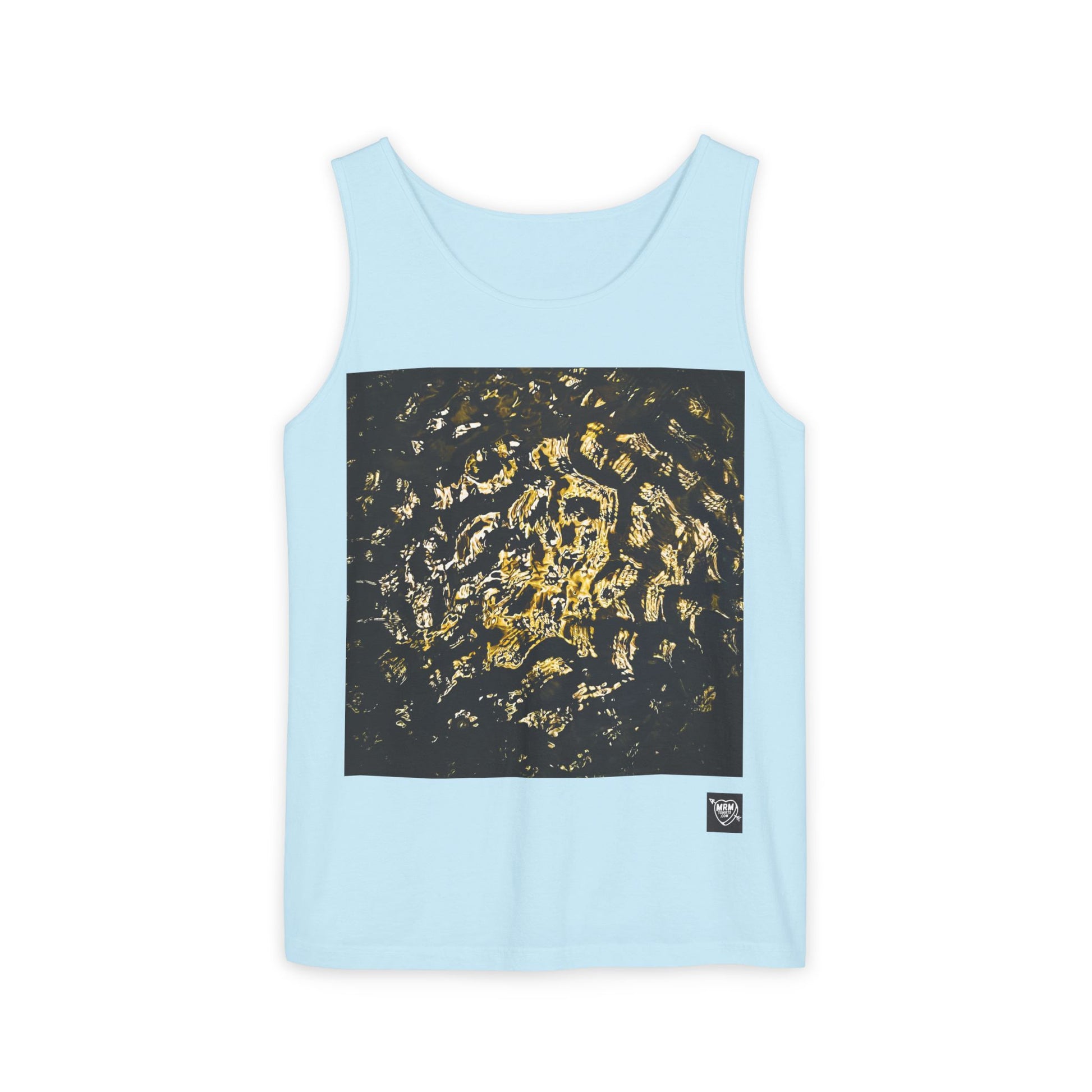 Abstract Gold Leopard Print Tank Top