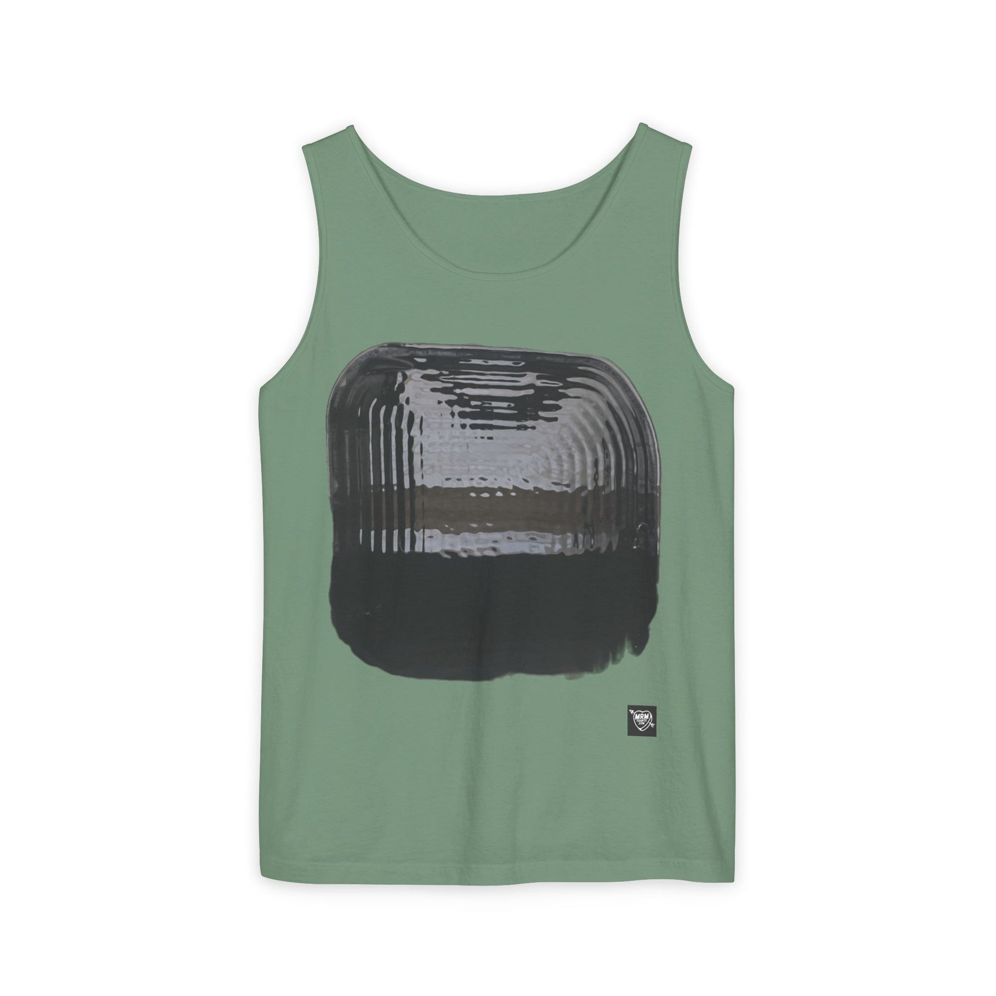 Abstract Ink Square - Tank Top — Minimalist Monochrome Graphic