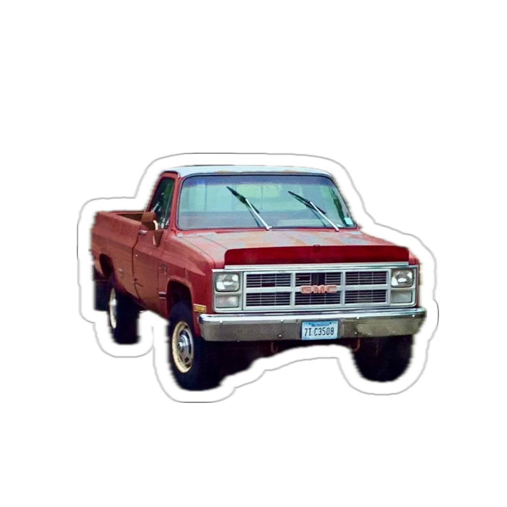 Red GMC Truck - Sticker