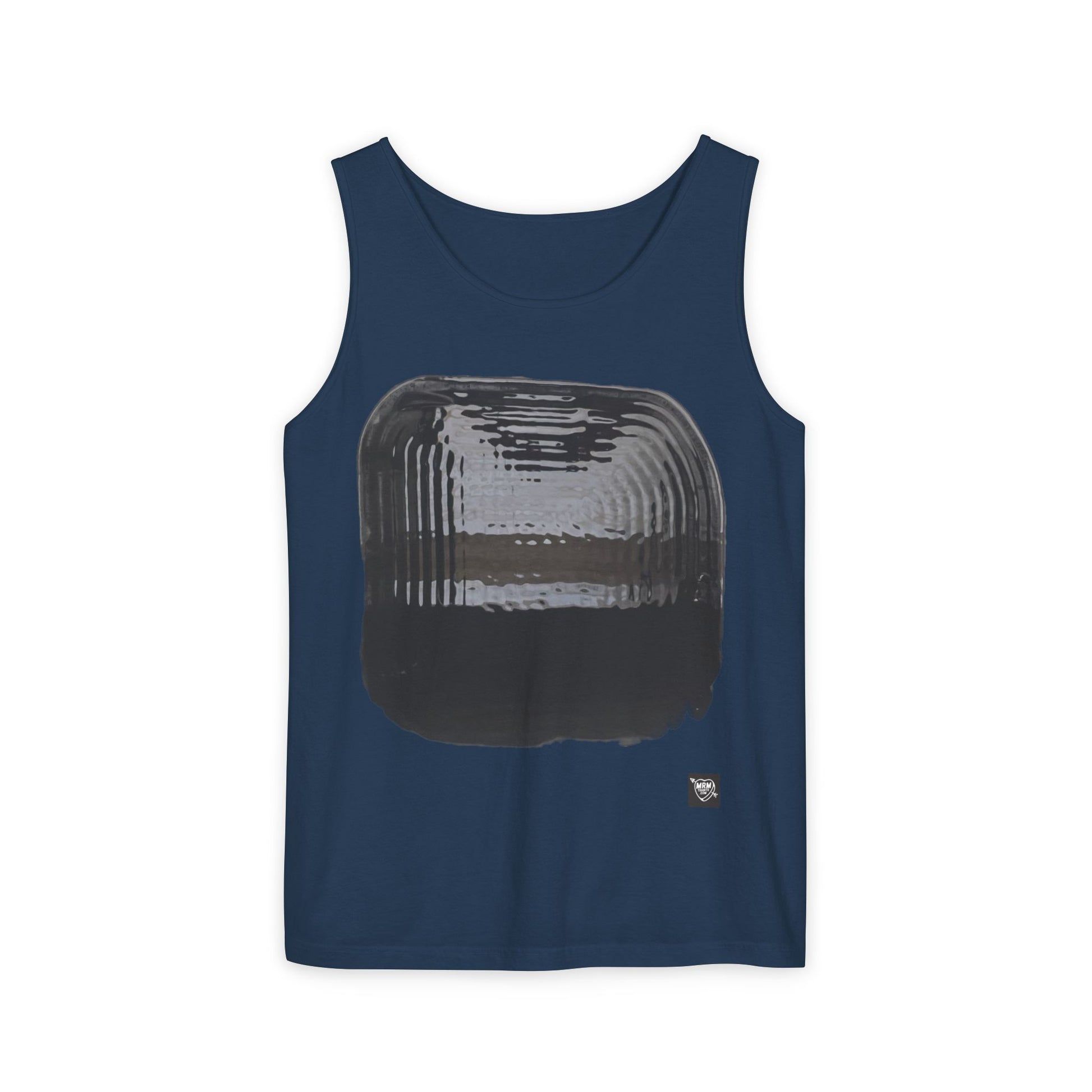 Abstract Ink Square - Tank Top — Minimalist Monochrome Graphic