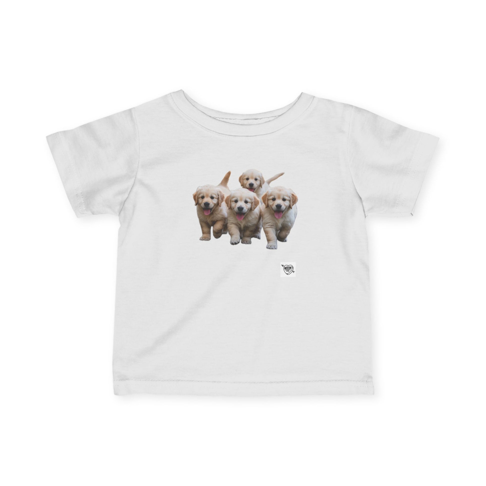 Four Playful Golden Retriever Puppies