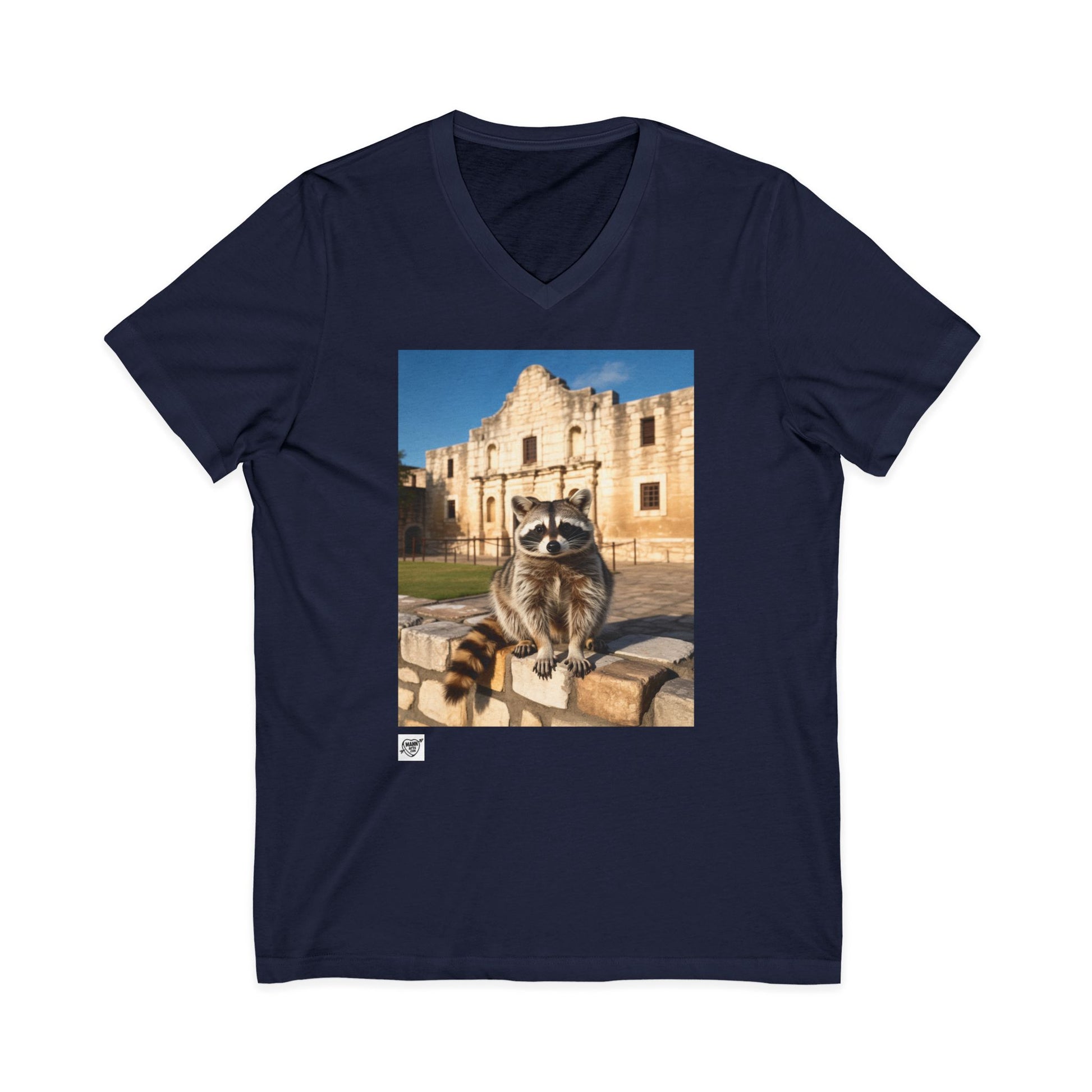 Raccoon at the Alamo - V-Neck
