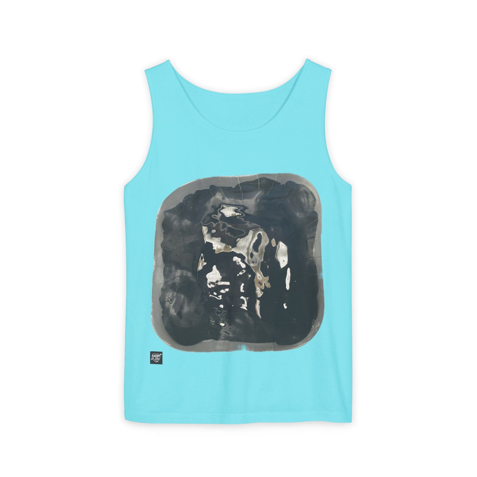 Abstract Noir Art Tank Top — Monochrome Ink Portrait Graphic