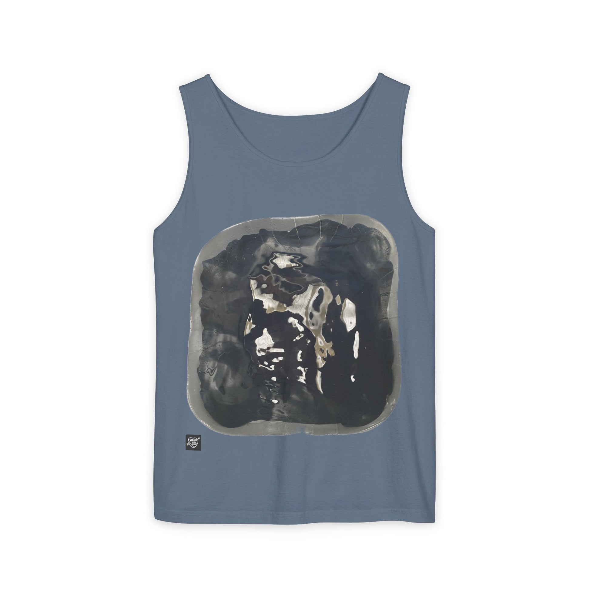 Abstract Noir Art Tank Top — Monochrome Ink Portrait Graphic