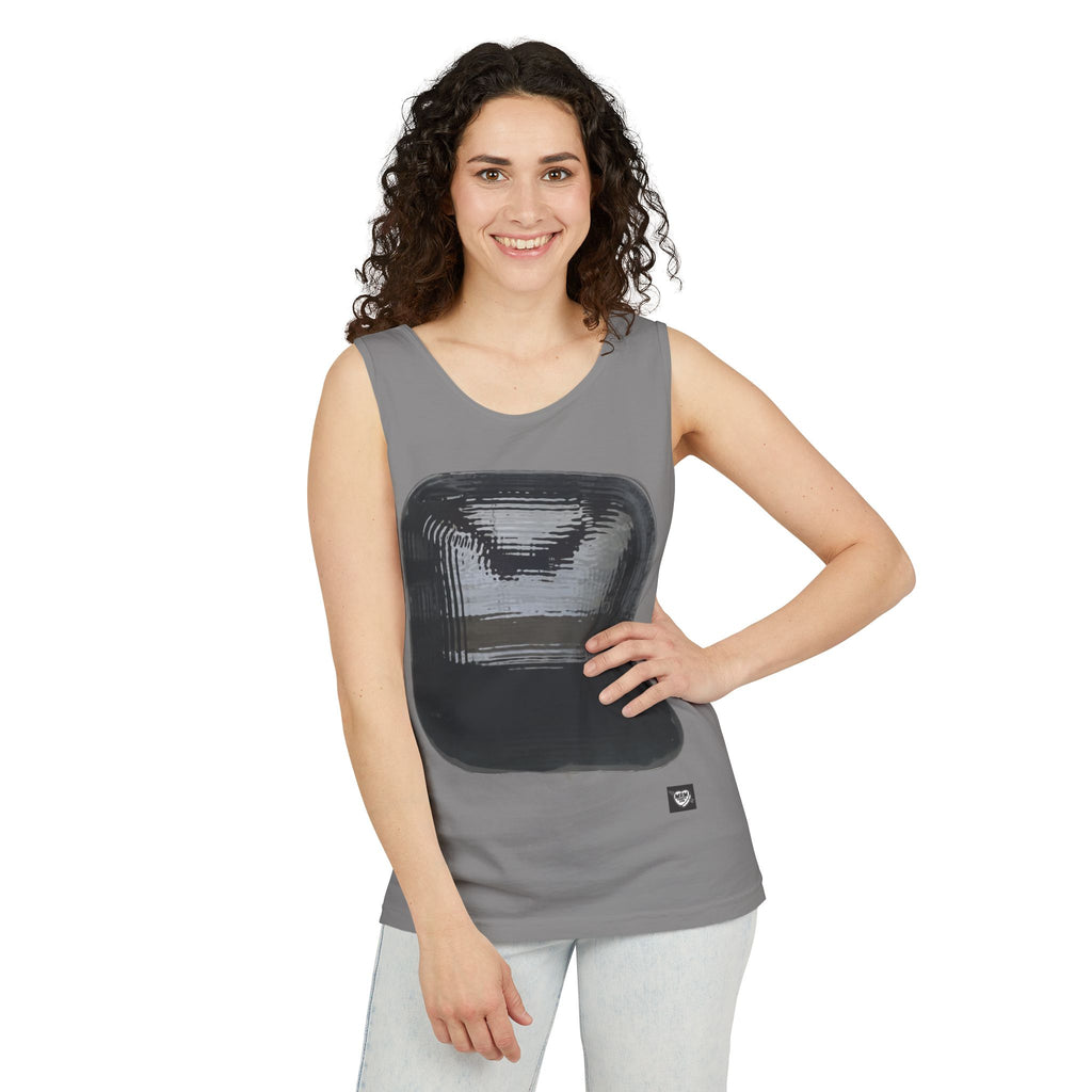 Abstract Black Square - Tank Top — Minimalist Graphic Art Tee