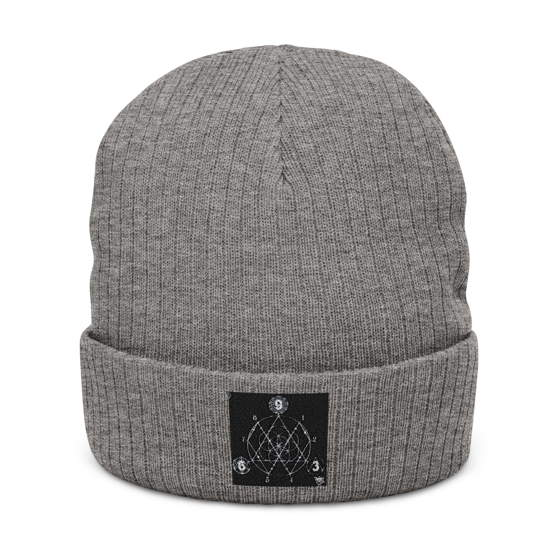 Numbers numbers - Ribbed Knit Beanie,