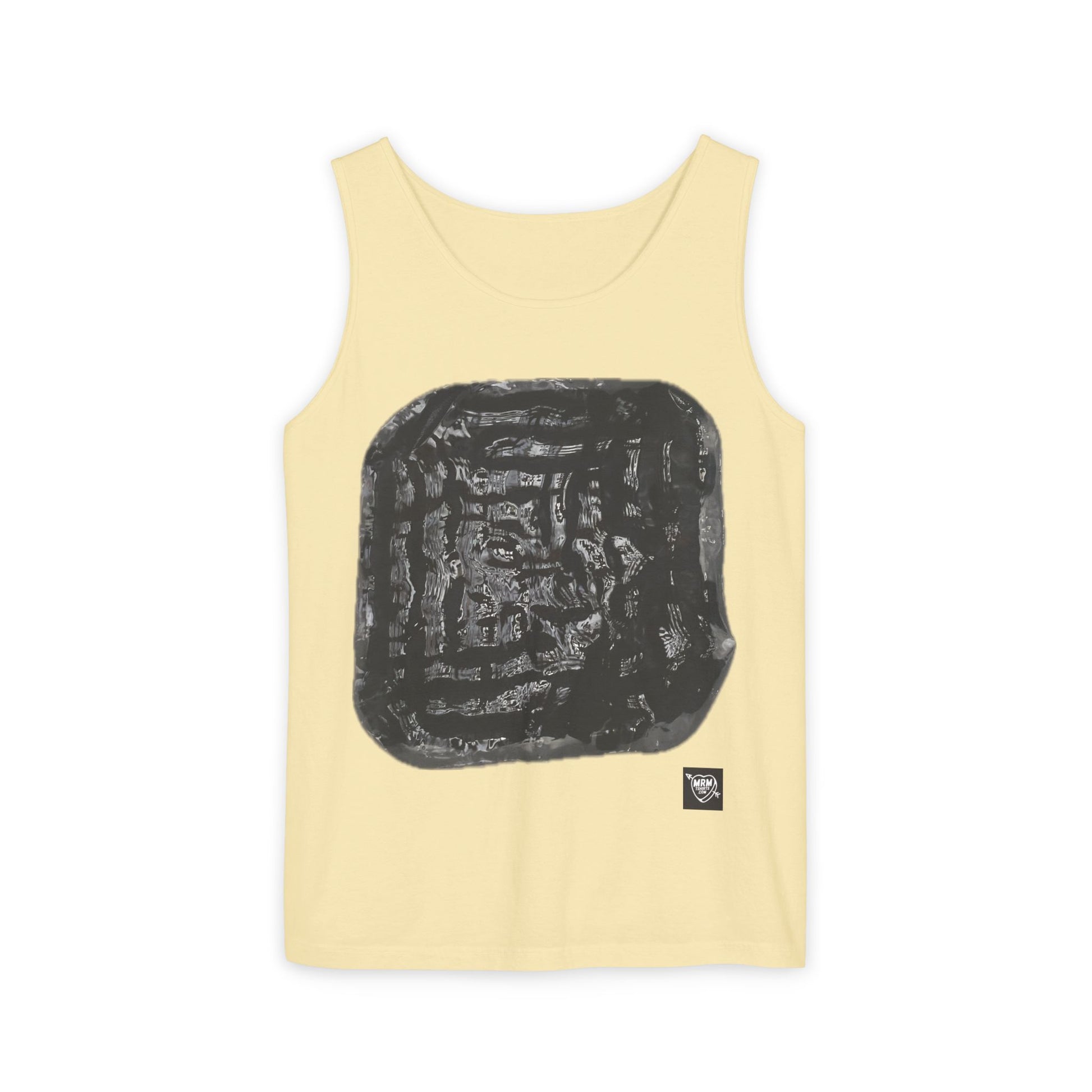 Abstract Ink Square Tank Top — Minimalist Black Art Print
