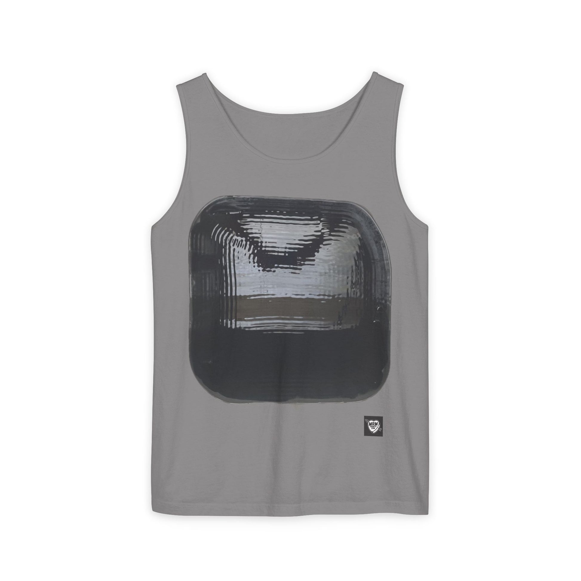 Abstract Black Square - Tank Top — Minimalist Graphic Art Tee