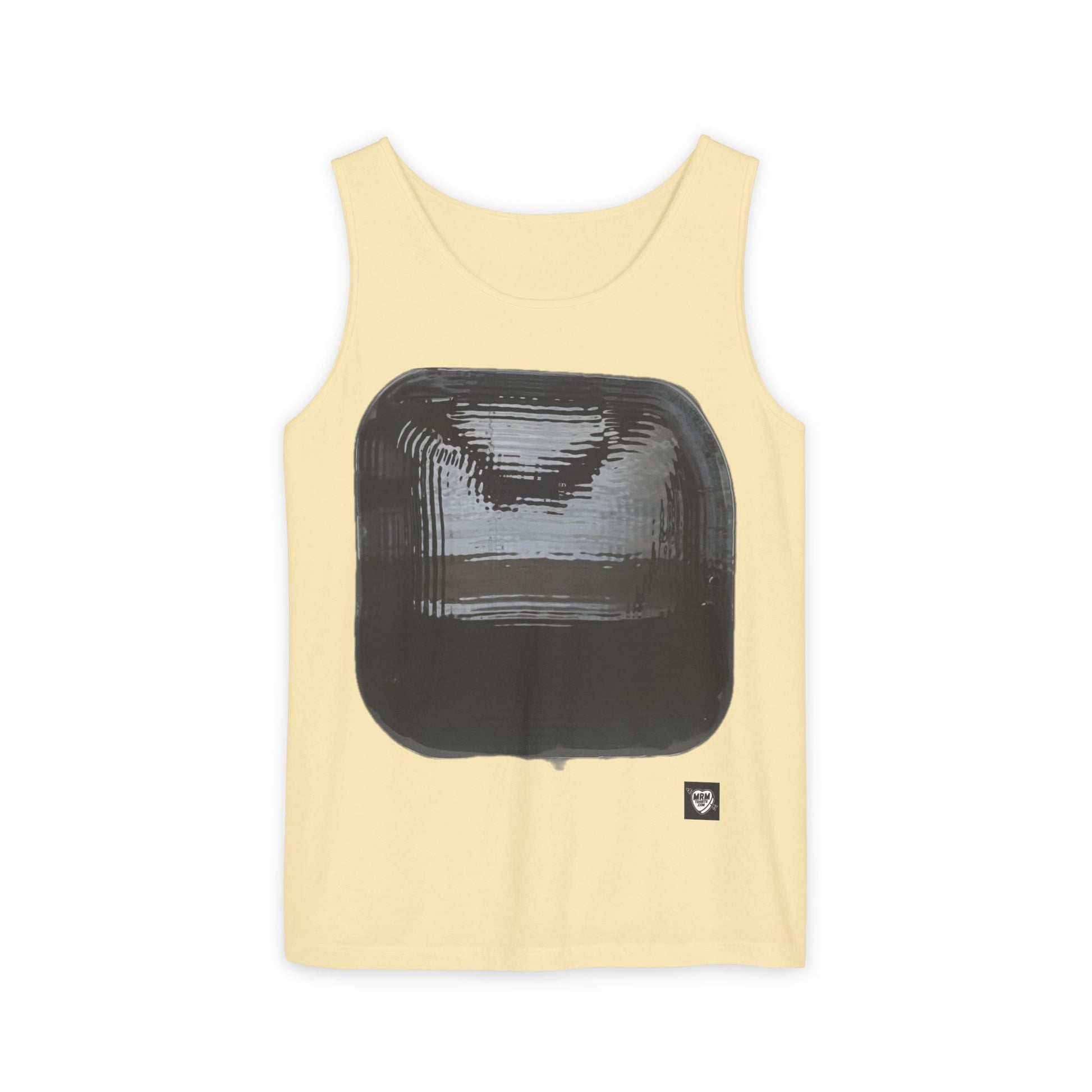 Abstract Black Square - Tank Top — Minimalist Graphic Art Tee