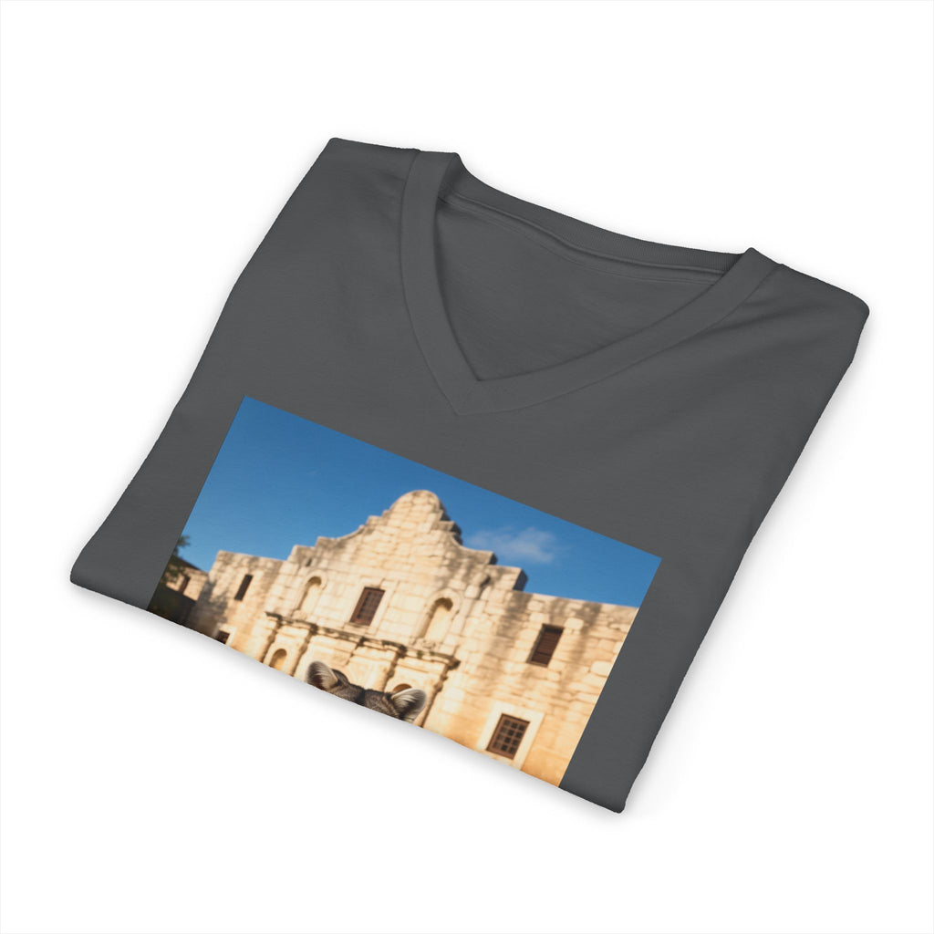 Raccoon at the Alamo - V-Neck