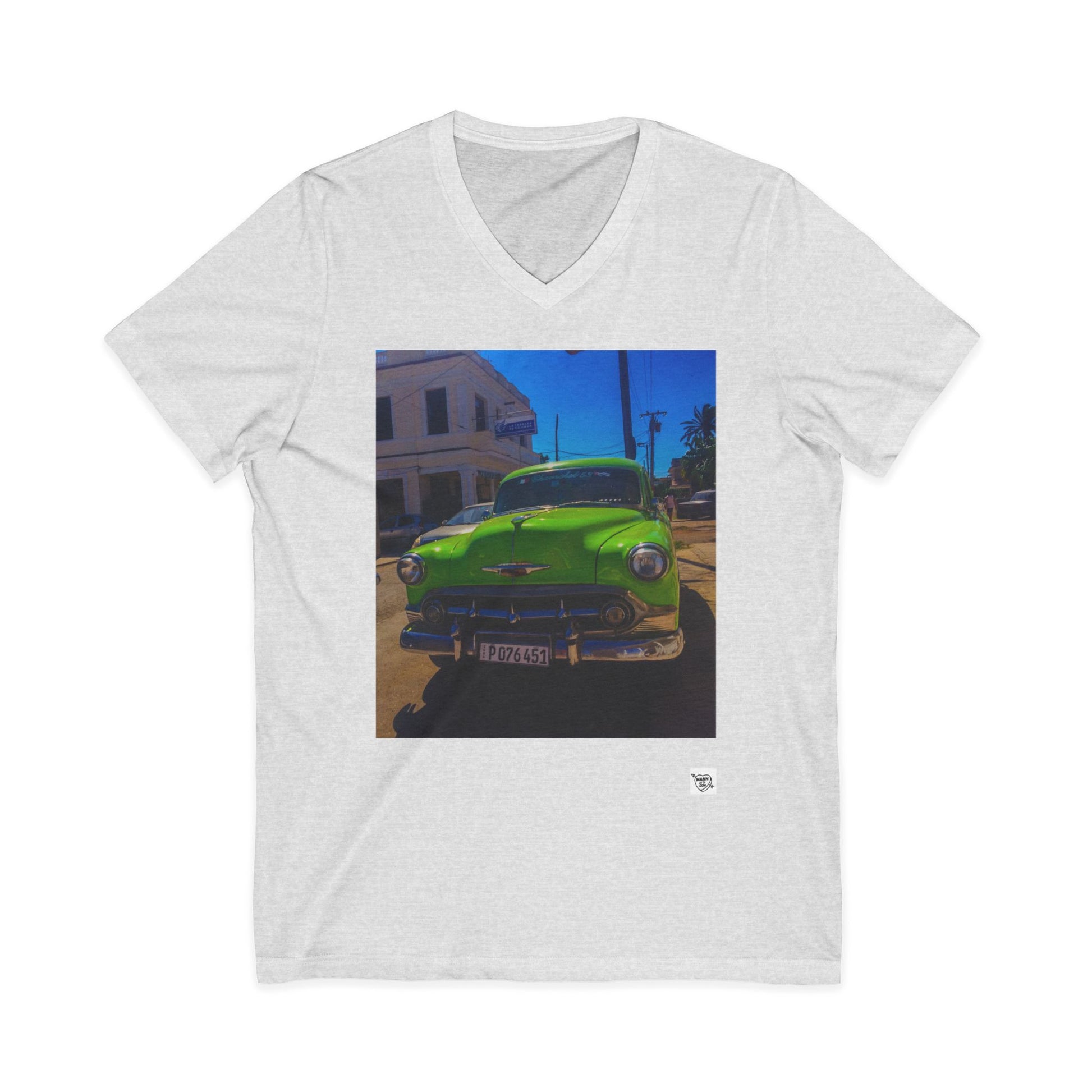 Vintage Green Classic Car - V-Neck Tee