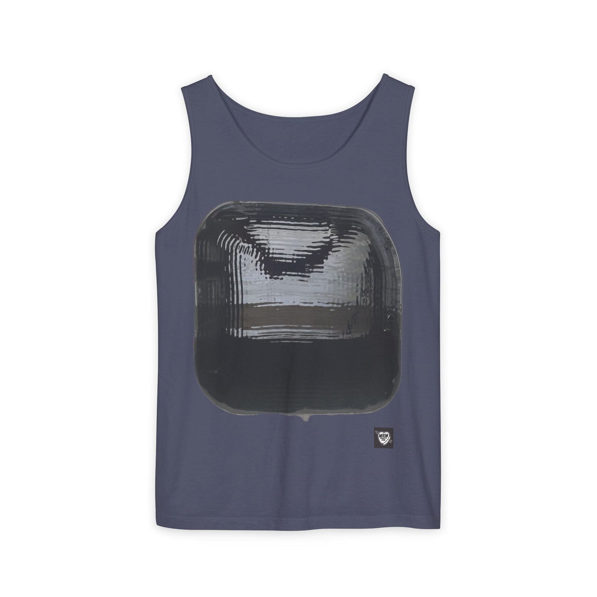 Abstract Black Square - Tank Top — Minimalist Graphic Art Tee