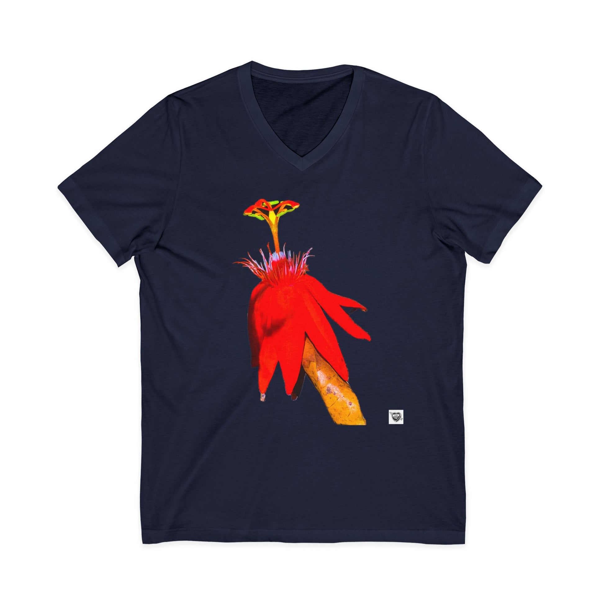 Red Passion Flower - V-Neck