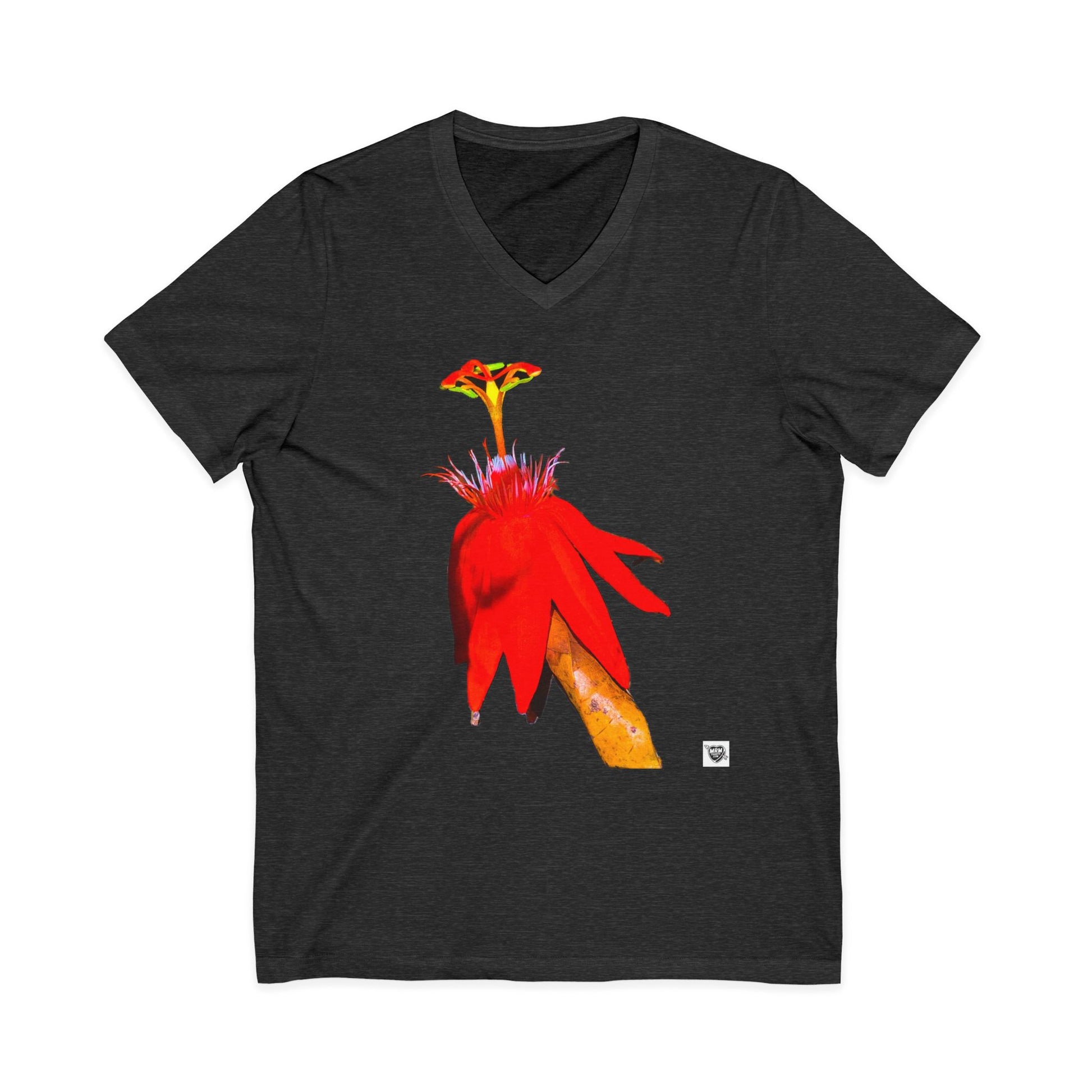 Red Passion Flower - V-Neck