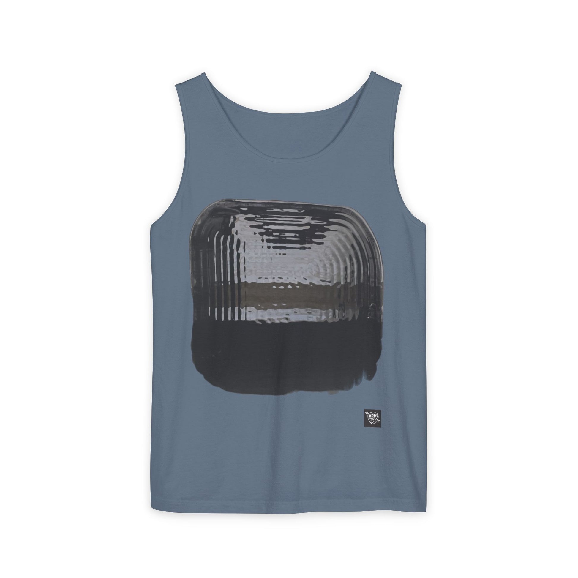 Abstract Ink Square - Tank Top — Minimalist Monochrome Graphic