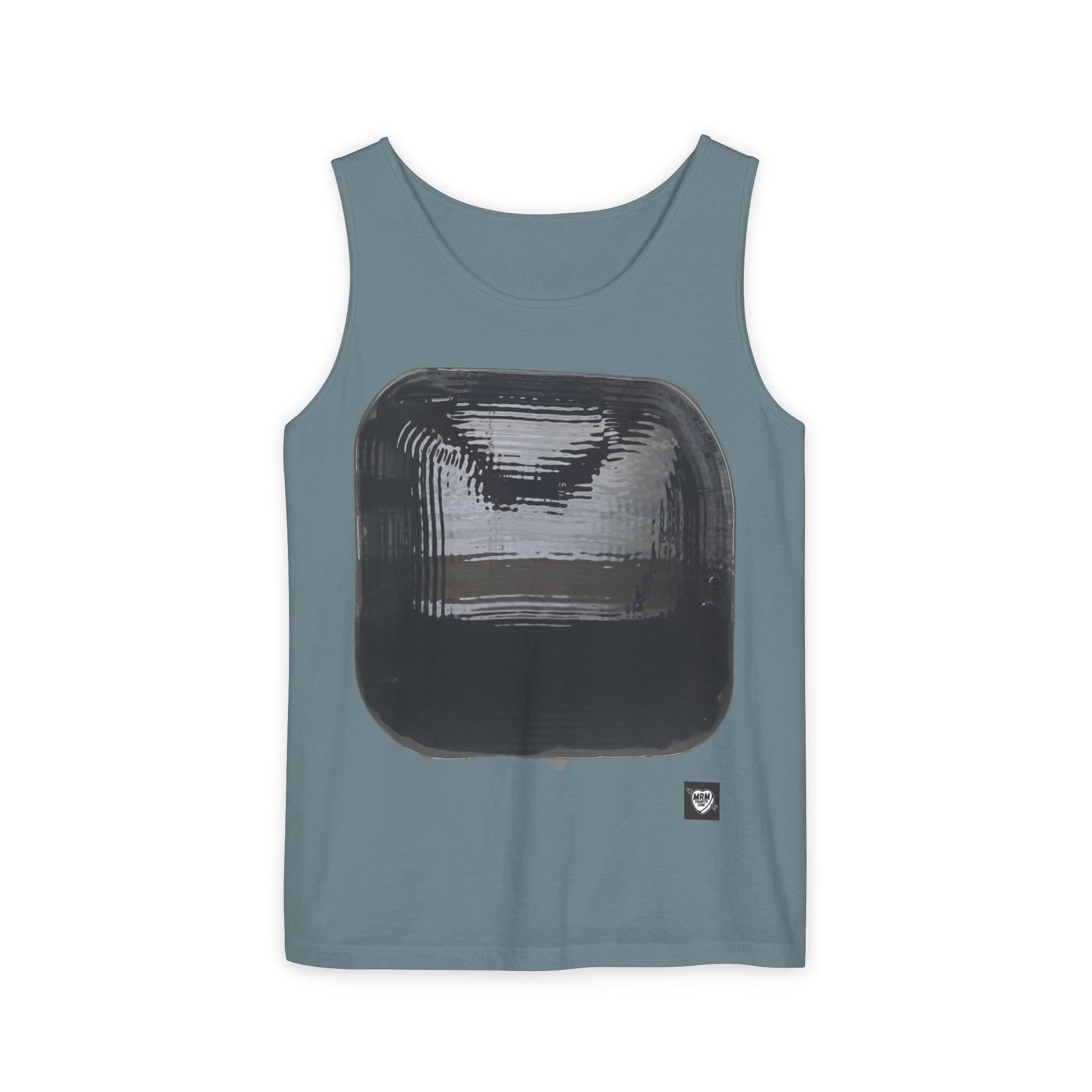 Abstract Black Square - Tank Top — Minimalist Graphic Art Tee