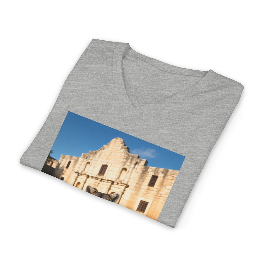 Raccoon at the Alamo - V-Neck