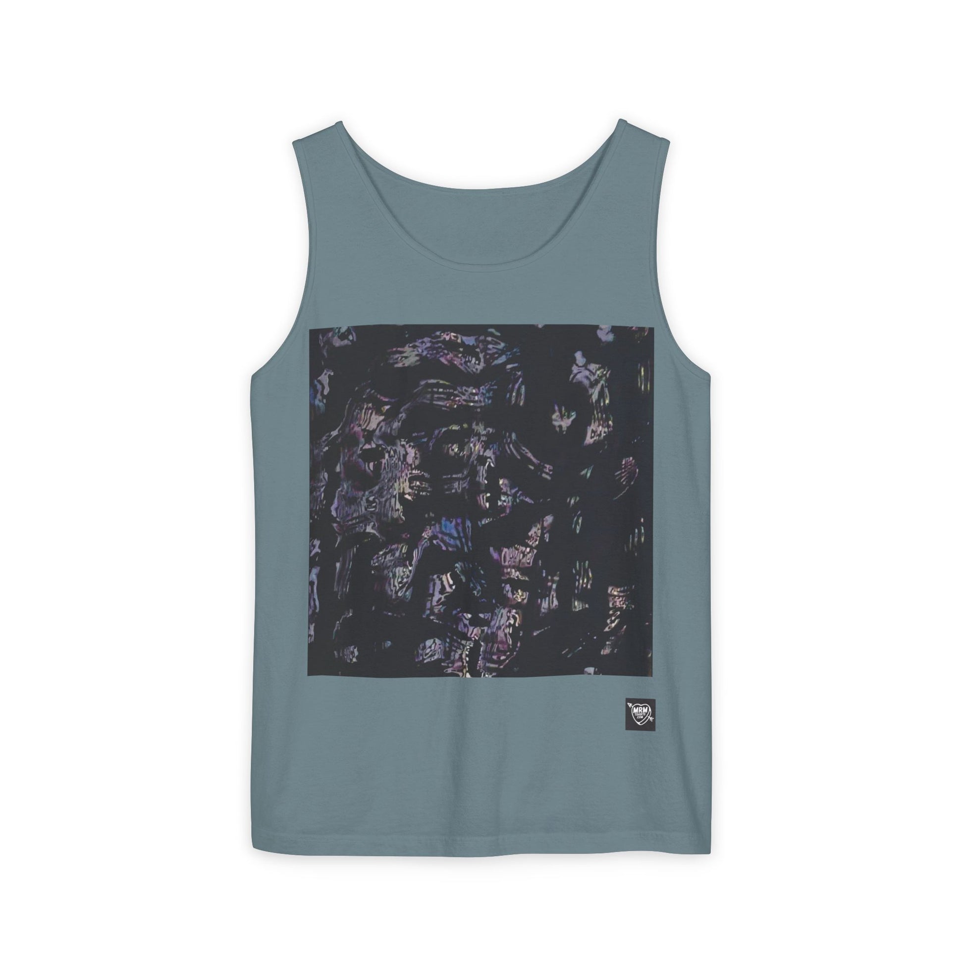 Abstract Nightscape Tank Top — Dark Marble Graphic Vest