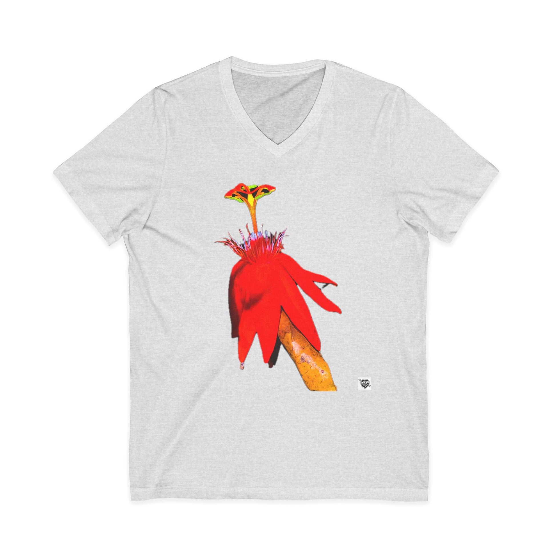 Red Passion Flower - V-Neck